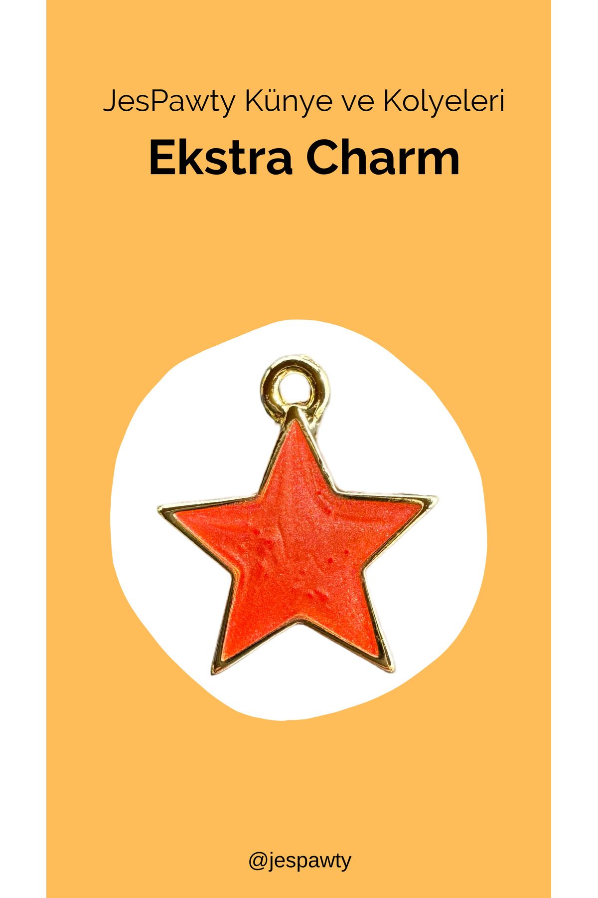 JesPawty Kolye ve Künye İle Uyumlu Charm Altın Kaplama