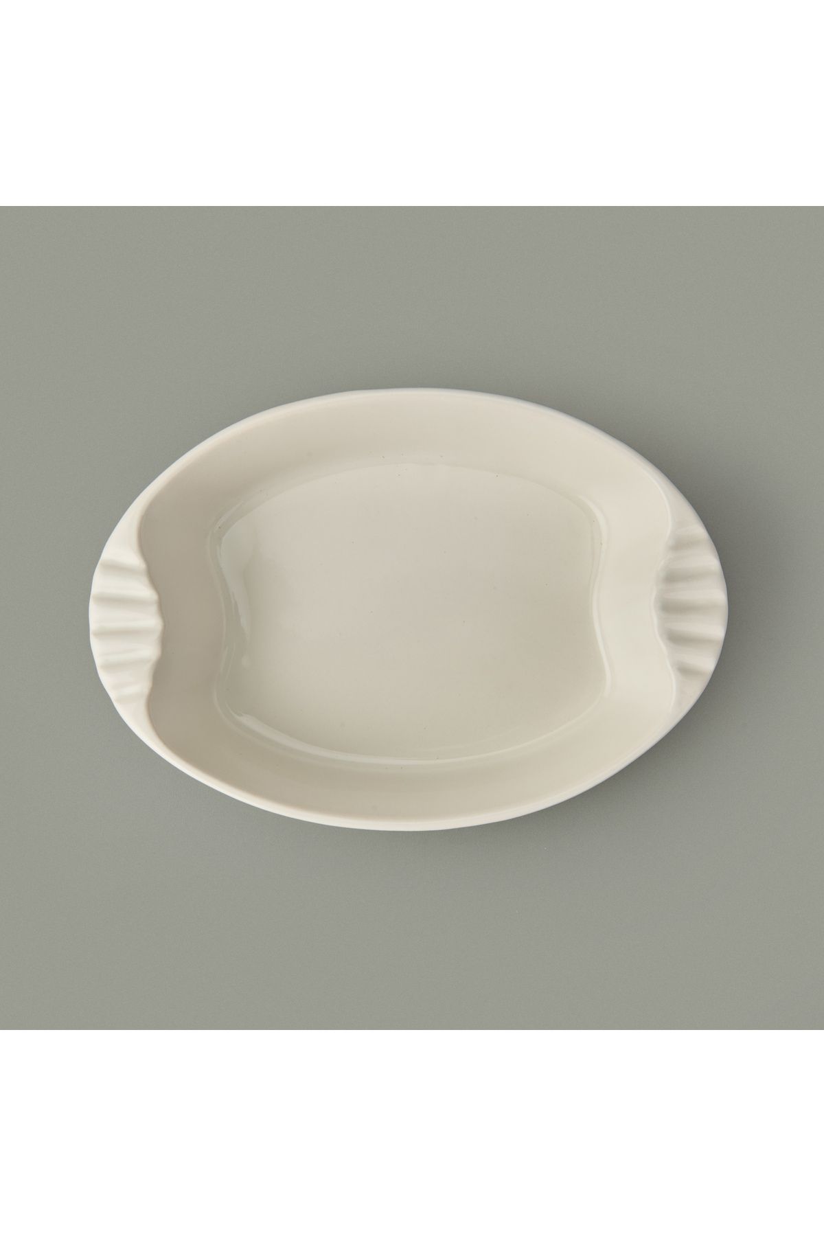 İpek İpek Porselen Derin Dik Fırın Kabı - Krem - 29x21 cm