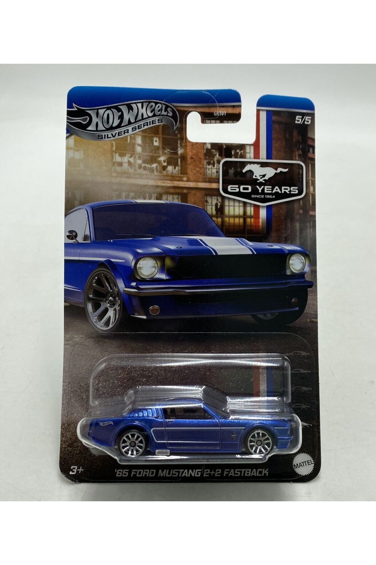 HOT WHEELS '65 FORD MUSTANG 2+2 FASTBACK CHASE METAL BASE SILVER SERIES