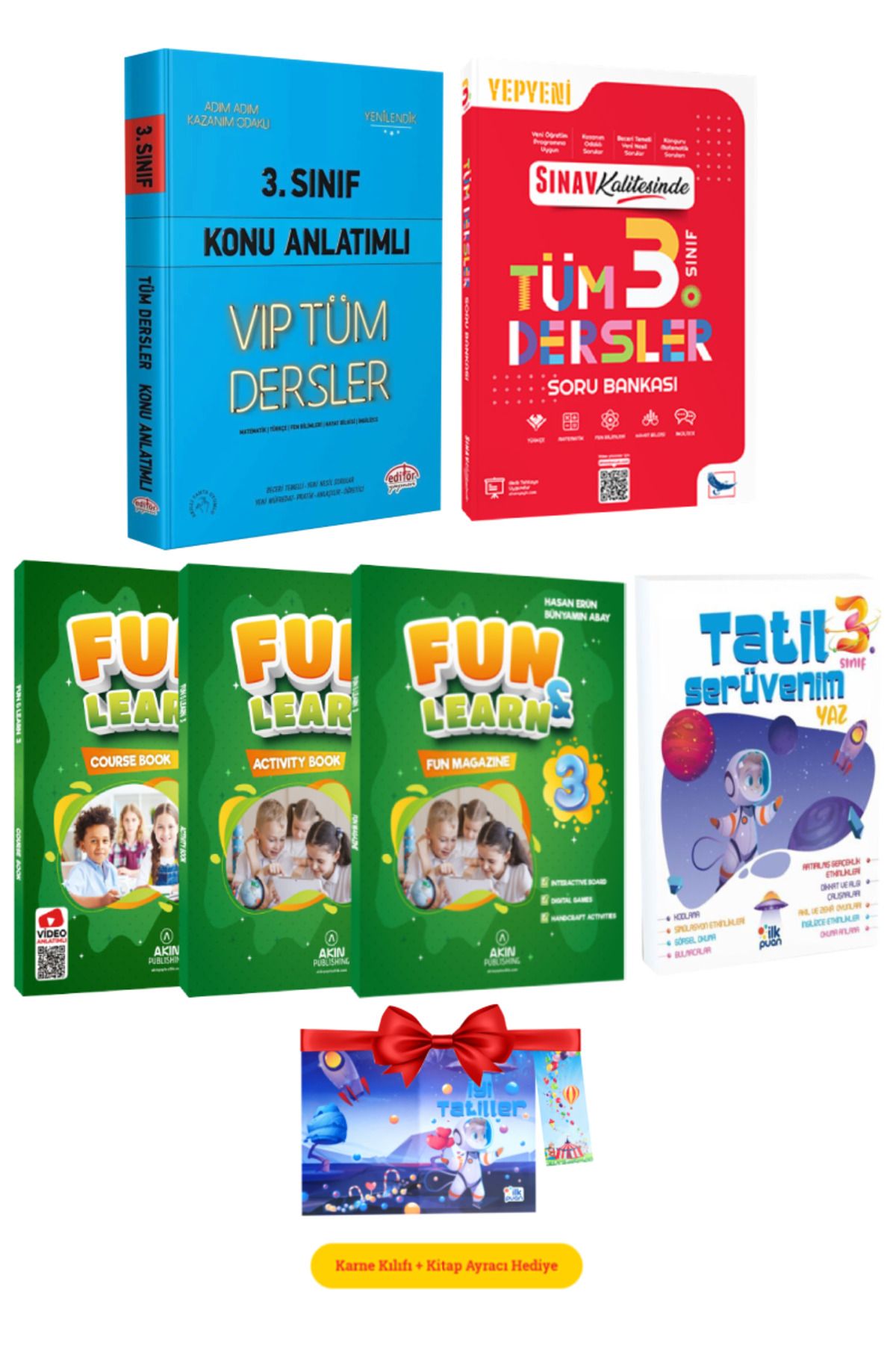Editör Yayınevi 3. Sınıf Tüm Dersler Konu Anlatımı+ Sınav Soru Bankası+ Fun Learn İngilizce Seti+ Yaz Tatil Kitabı