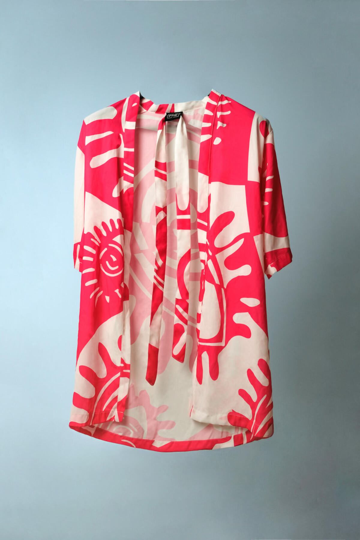 Eliphe Çocuk Pembe Desenli Kimono Kaftan