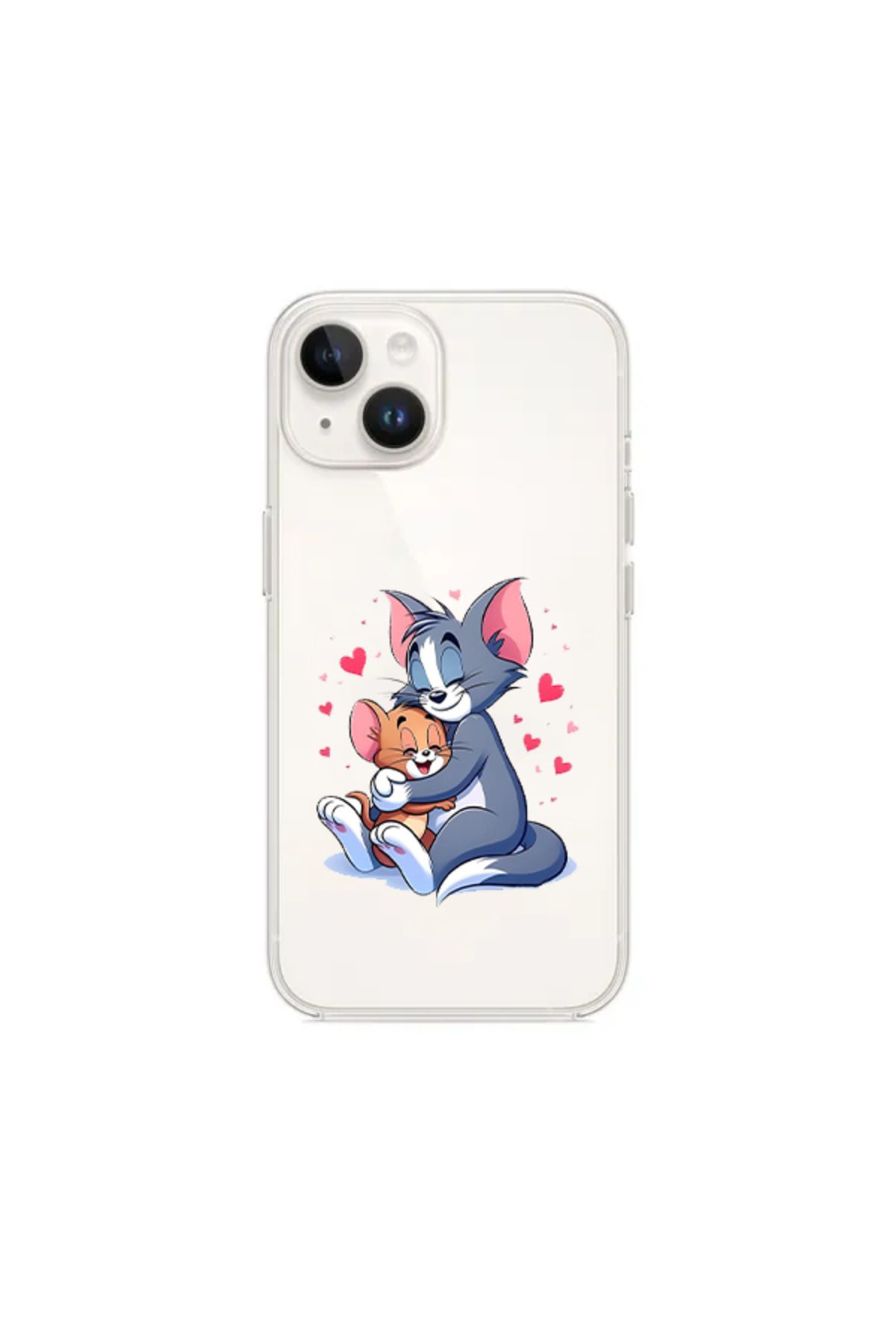 Di Aksesuar Iphone 13 Pro Tom ve Jerry Şeffaf Kılıf