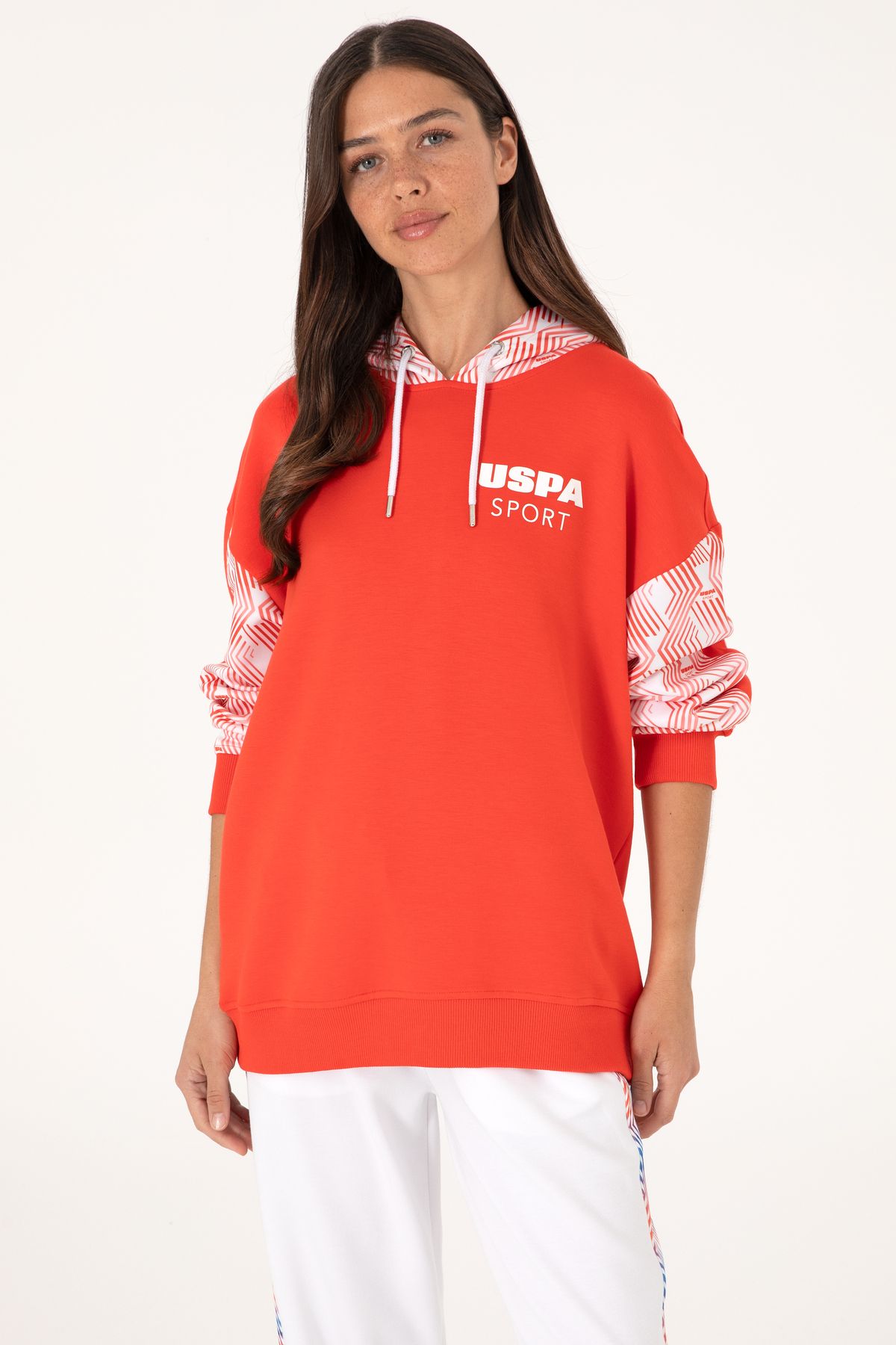 U.S. Polo Assn. Kadın Kırmızı Sweatshirt 50300694-VR213
