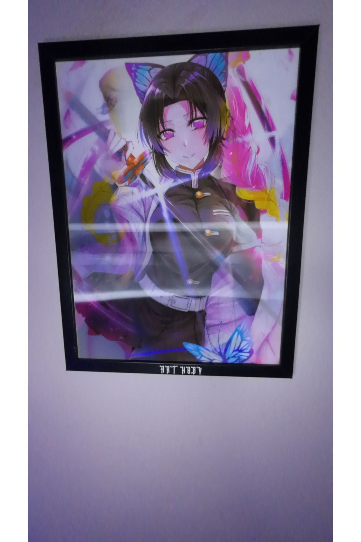 ArtHoby Demon Slayer Love Hashira Mitsuri and Insect Hashira Shinobu Lenticular 3D Hareketli Tablo