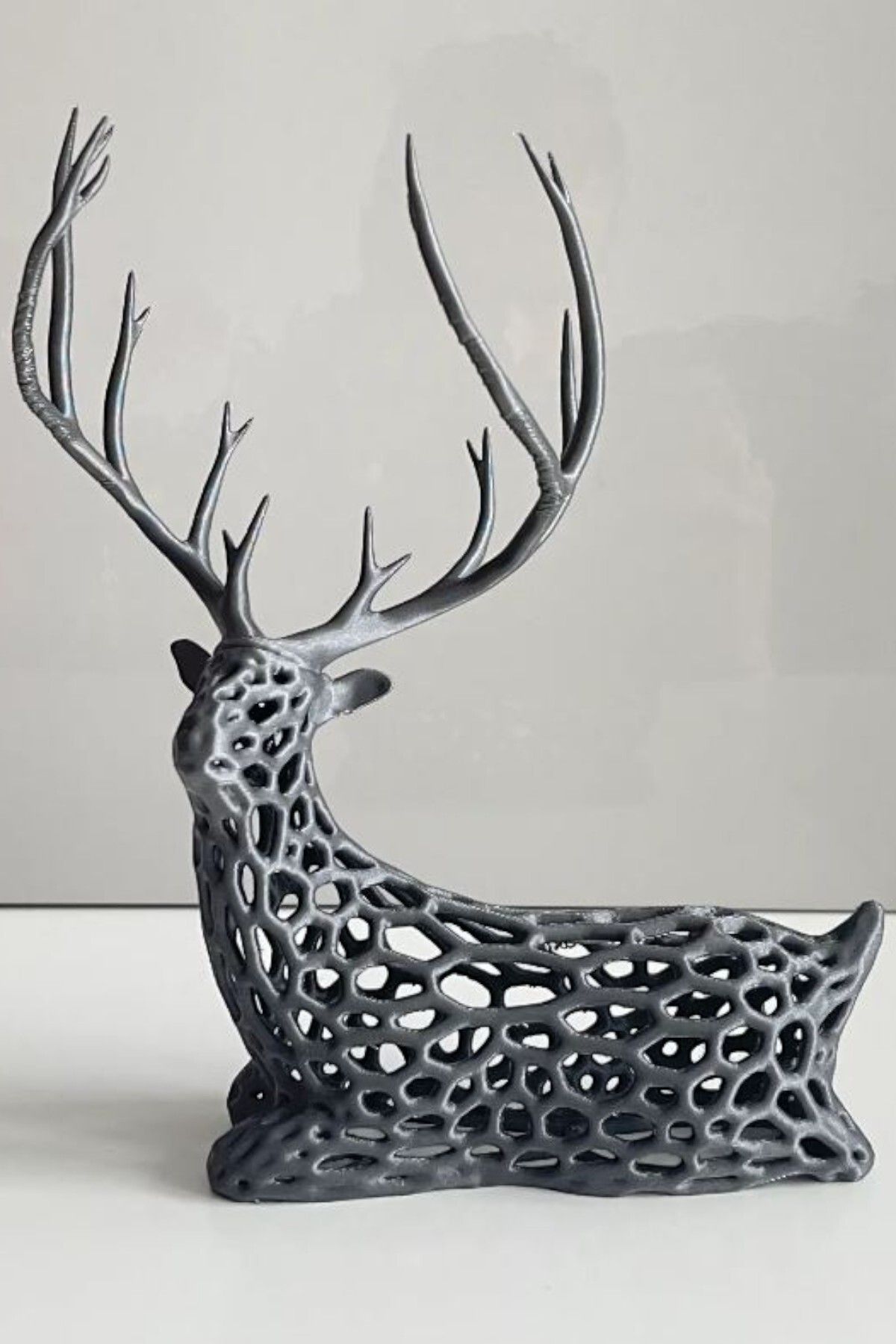 TNC 3D Store Modern Geyik Figürü | Minimalist Dekoratif Obje | Evde Sanat - 13 x 11 x 7 cm