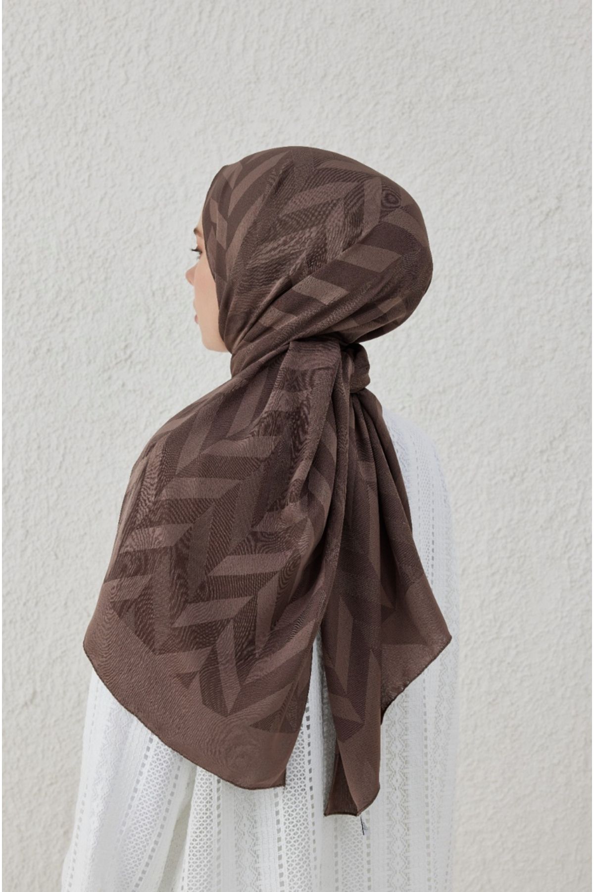 VALORSCARF Valor balıksırtı desen şal bademi