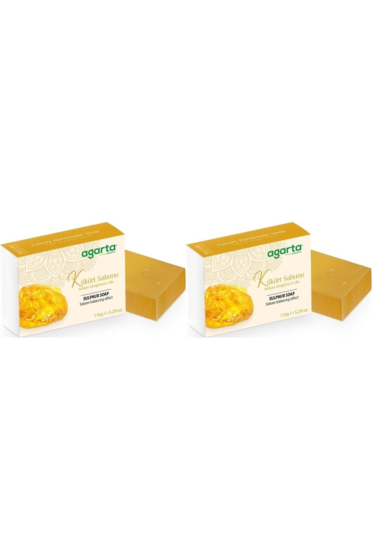 Agarta El Yapımı Doğal Sabun 150GR Kükürt (2 Li Set)