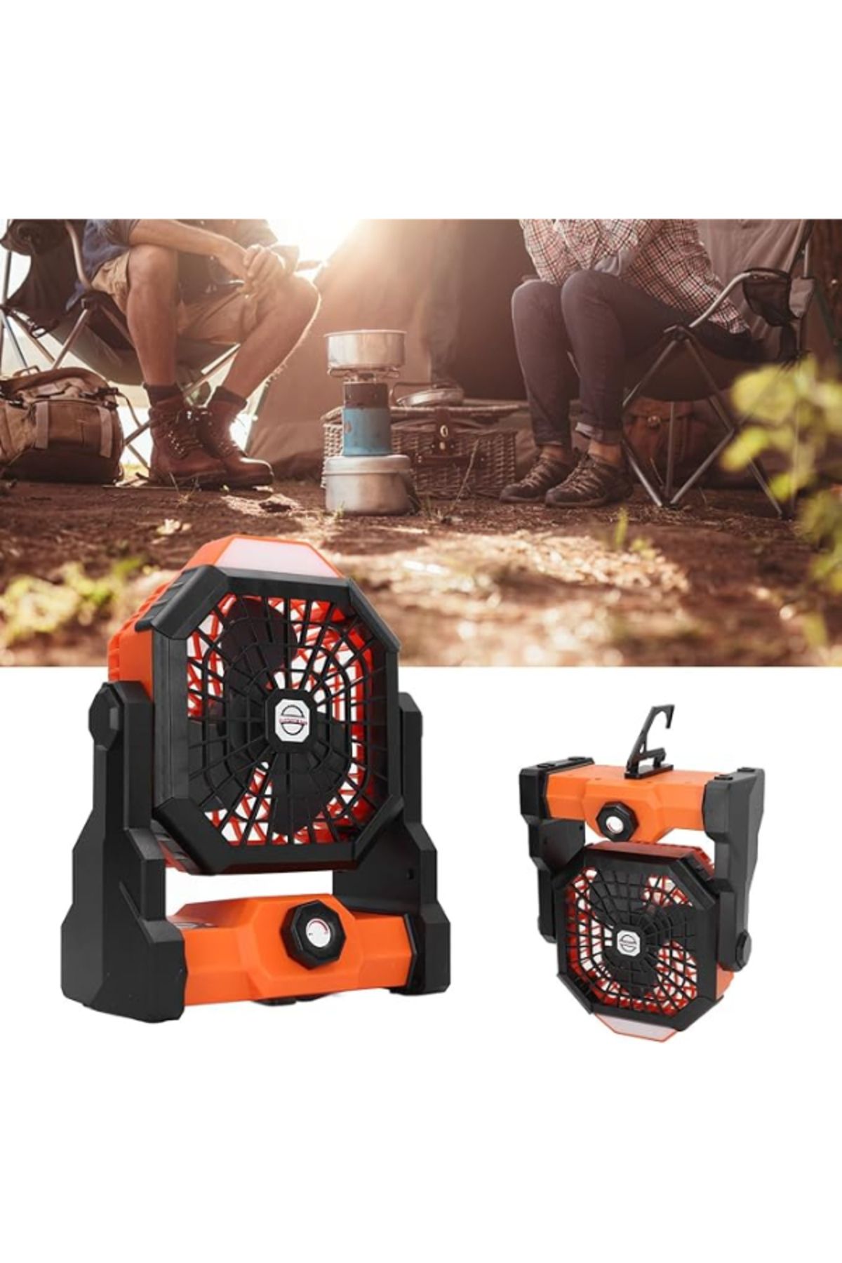 Zenti Mini Şarjlı Ledli Kare Fan