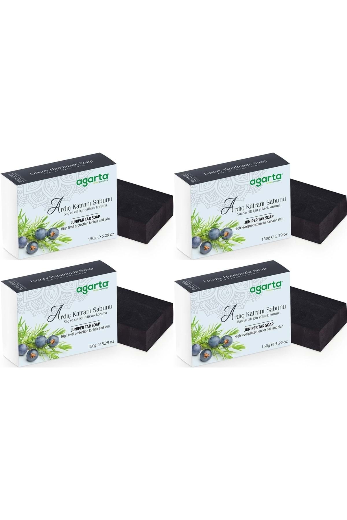 Agarta El Yapımı Doğal Sabun 150GR Ardıç Katranı (4 Lü Set)