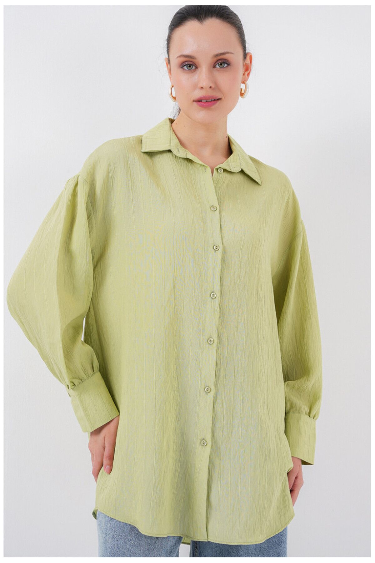 mahira collection ÇİZGİLİ UZUN TUNİK GÖMLEK