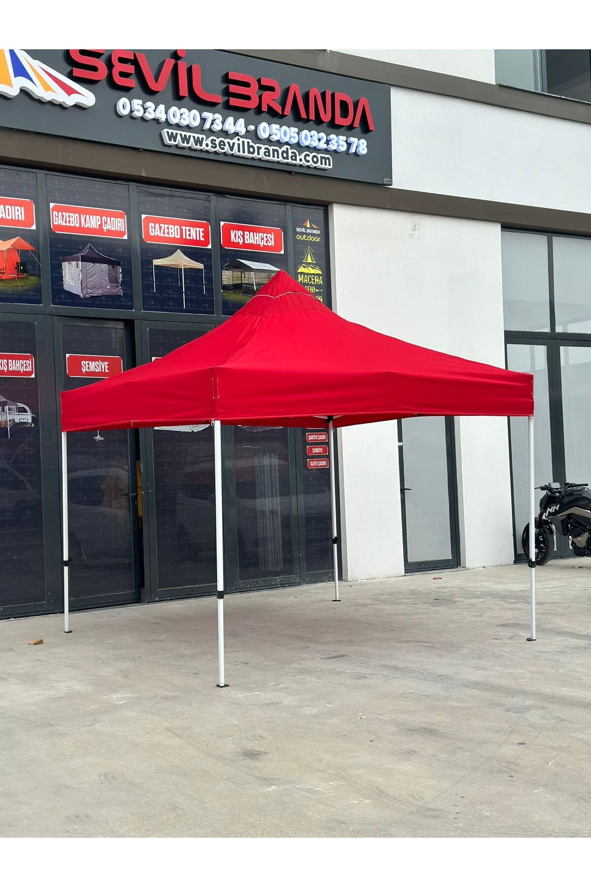 SEVİLBRANDA 3x3 GAZEBO ÇARDAK Kırmızı