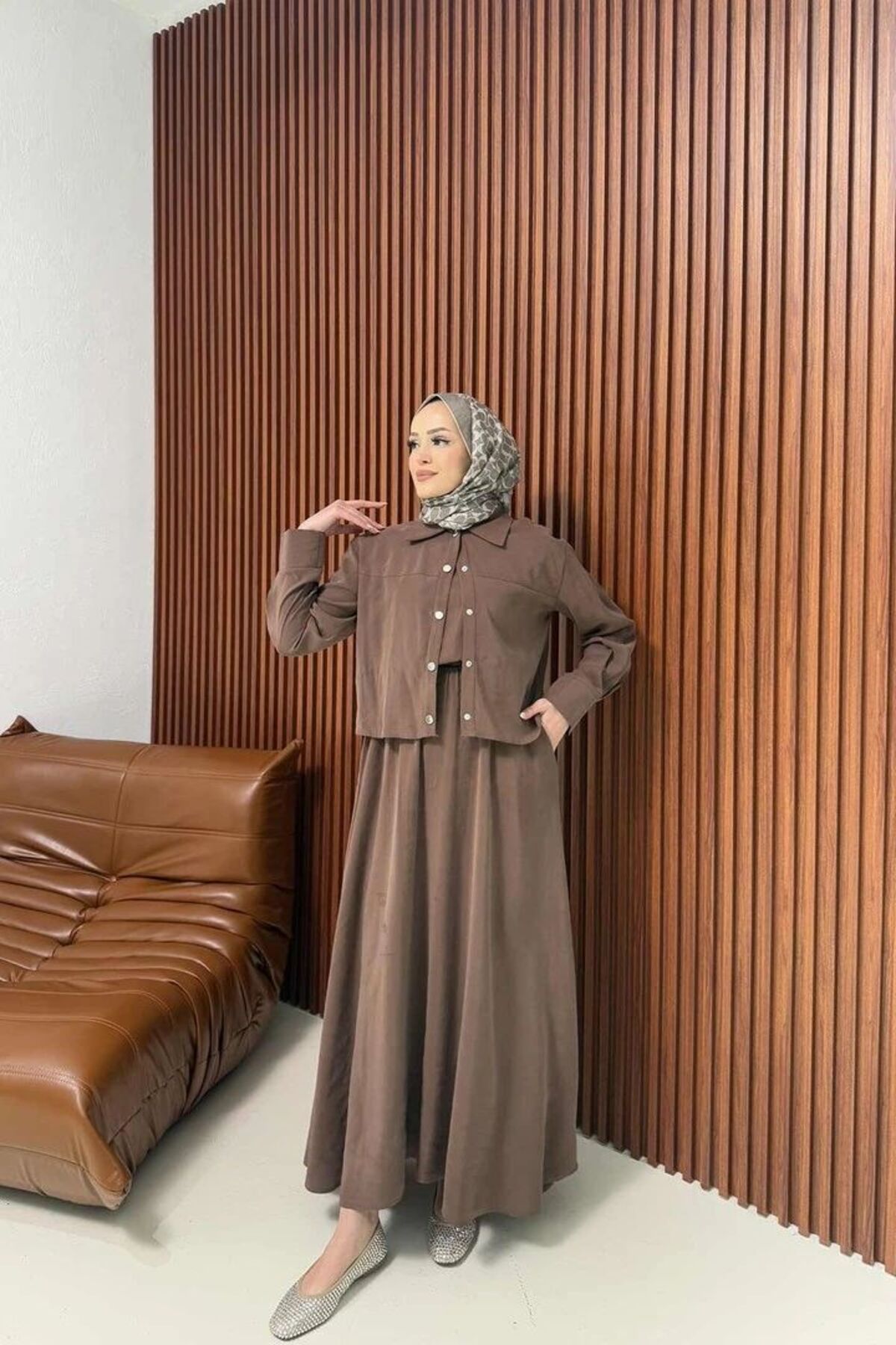 Melike Tatar Modal Elbiseli Takım 2314