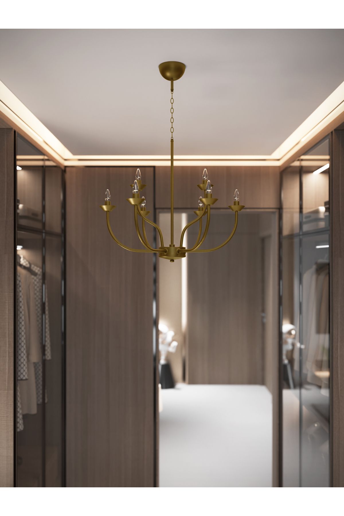 avizade VALENTIA Eskitme 8 Kollu Klasik Avize E14 Duylu Metal Gövdeli Salon ve Yemek Odası Avizesi