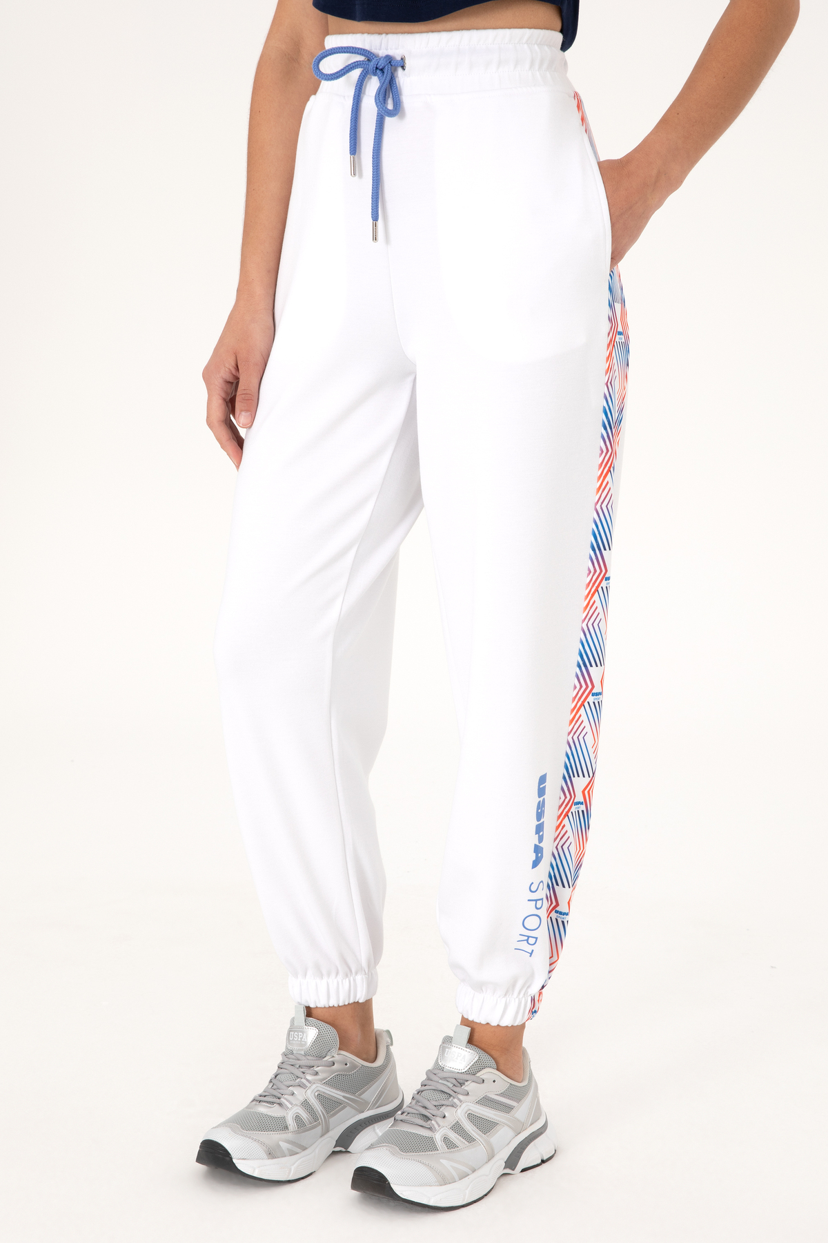 U.S. Polo Assn.  Kadın Beyaz Jogger Eşofman Altı 50300713-VR013 - Görsel 2