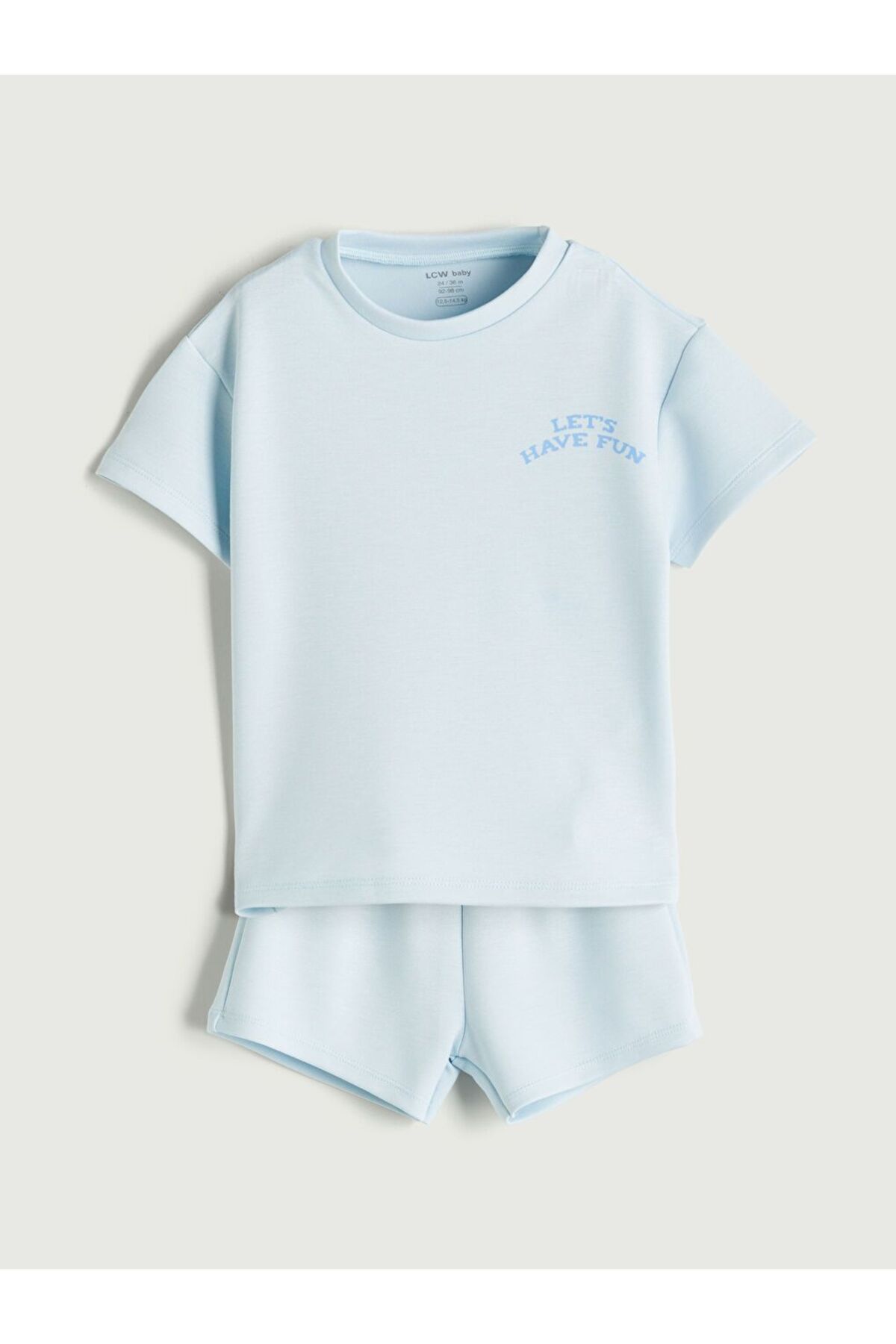 LC Waikiki LCW baby Baskılı Erkek Bebek Tişört ve Şort 2'li Takım