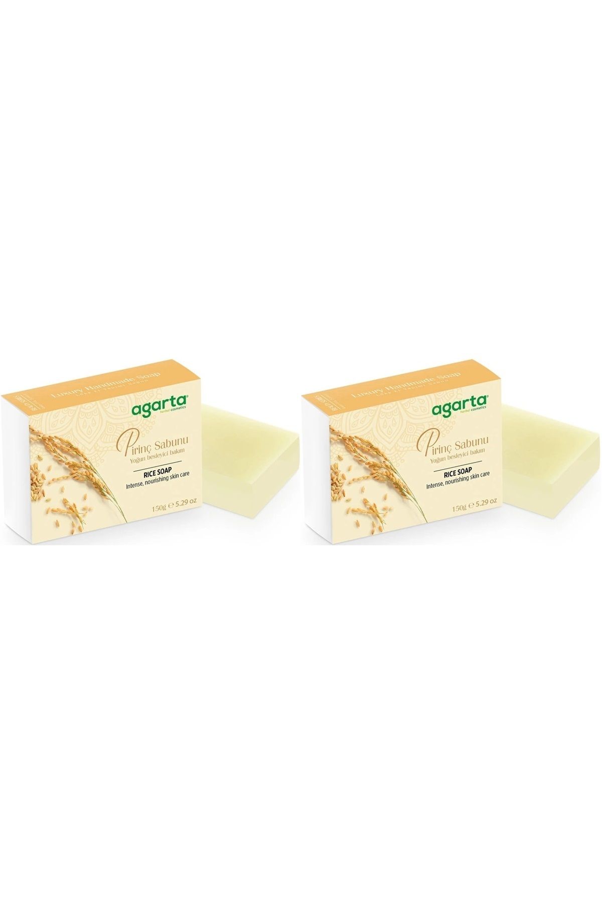 Agarta El Yapımı Doğal Sabun 150GR Pirinç (2 Li Set)