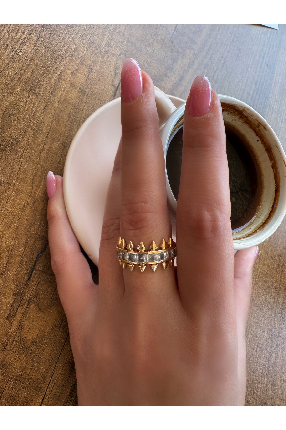 HeyYou Jewelry Ayarlanabilir perla yüzük