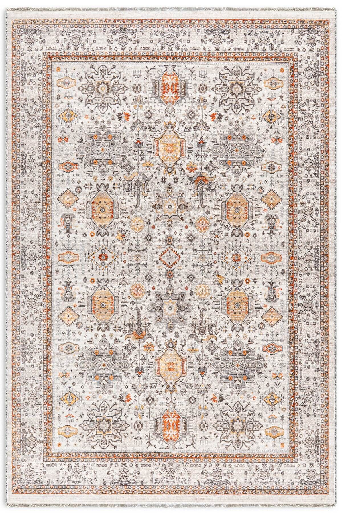 Pastel Home Eskitme bej krem turuncu şönil halı kilim yolluk yıkanabilir kaymaz taban salon mutfak koridor saçak