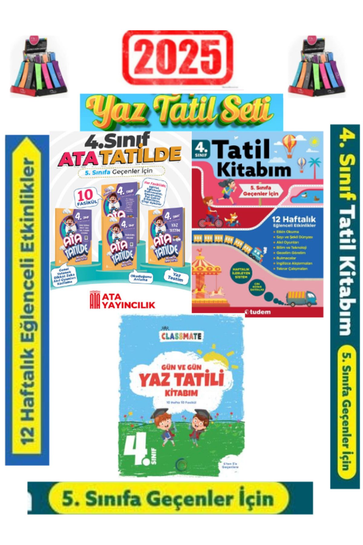 Bilfen Yayıncılık Ata 4.Sınıf Yaz Tatil+Tudem 4.Sınıf Yaz Tatil+Okyanus 4.Sınıf Yaz Tatil+Kalemlik