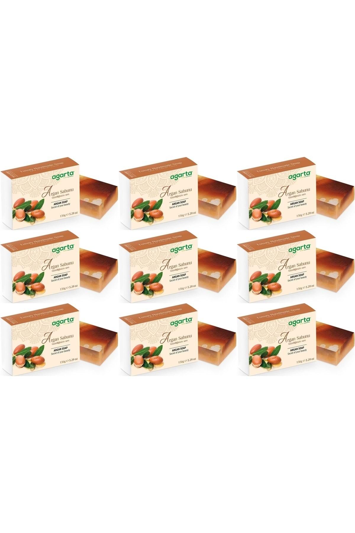 Agarta El Yapımı Doğal Sabun 150GR Argan (9 Lu Set)