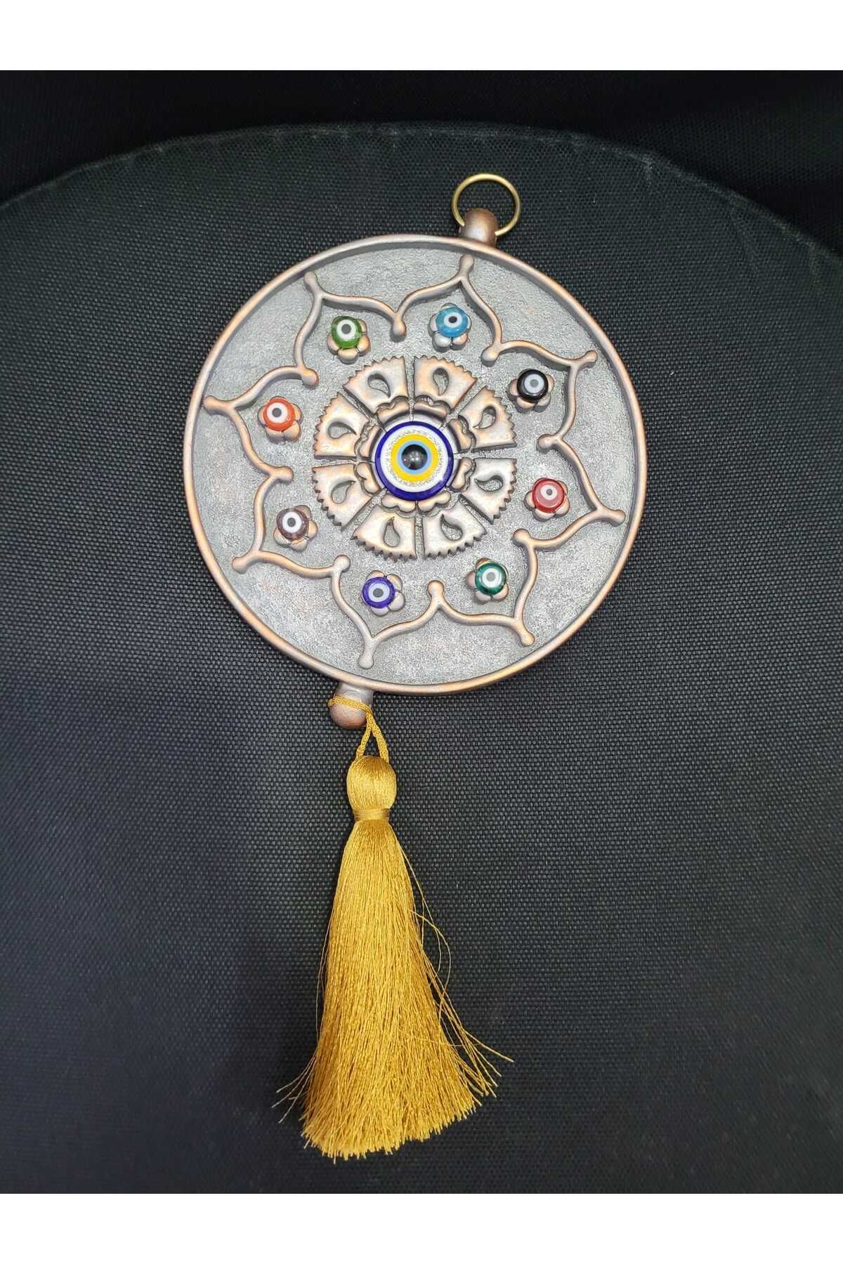 esdekor EVILEYE Tekli Nazarlık Bakır Evileye Home Dekoratif Büyük Ev Ofis Dekorasyon 15cm 1 Adet