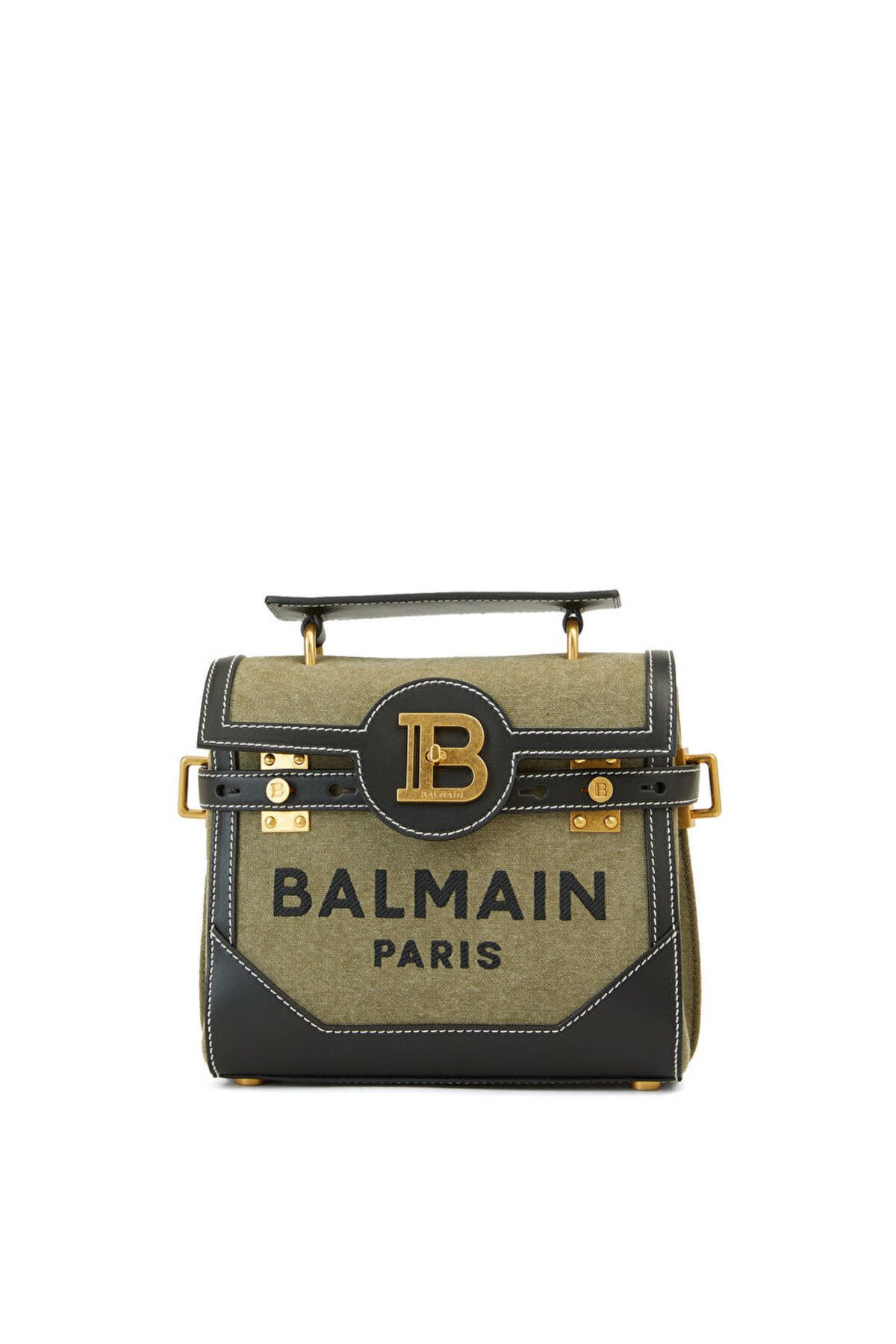 BALMAIN B-Buzz 23 Haki Logo Detaylı Kadın Çanta