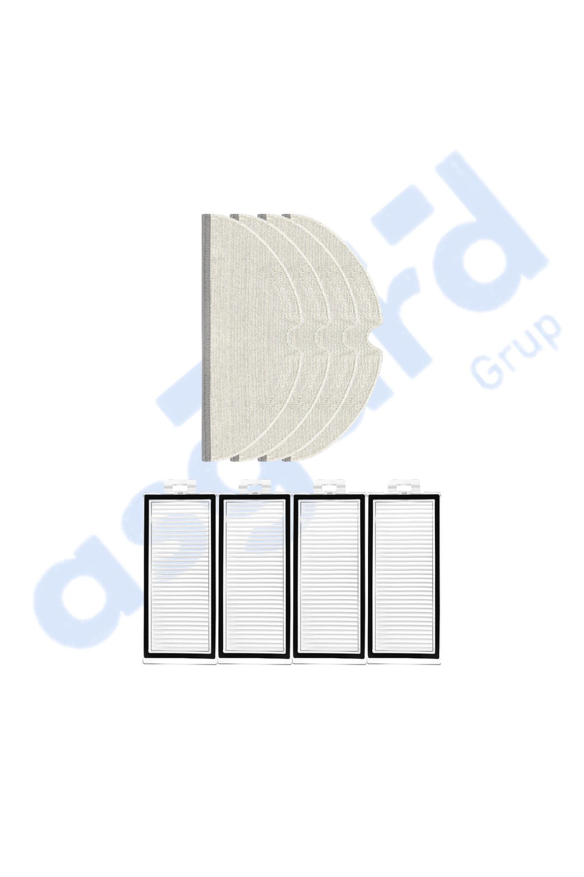 Asgard Grup ROBOROCK Q7 , Q7+ , Q7 MAX , Q7 MAX+ Uyumlu 4 Filtre 4 Mop