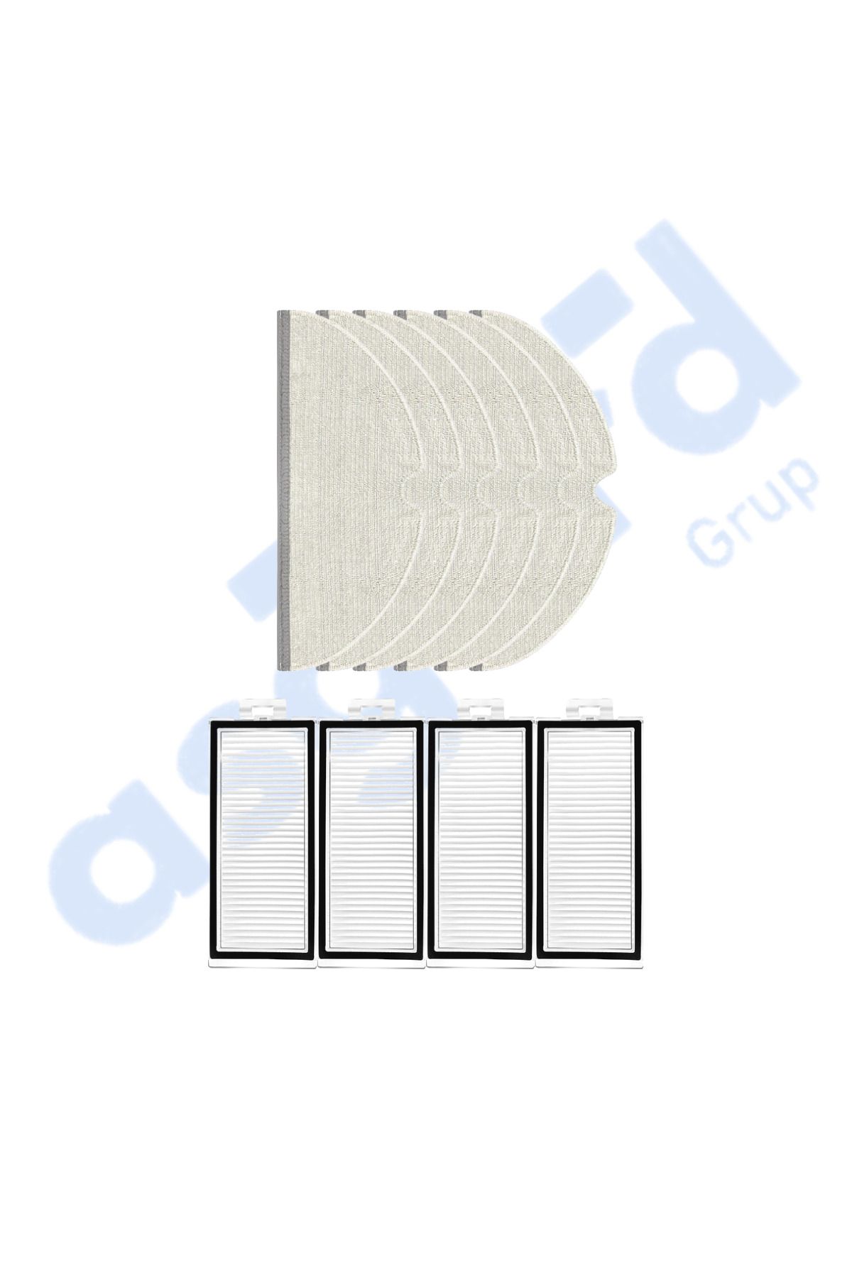 Asgard Grup ROBOROCK Q7 , Q7+ , Q7 MAX , Q7 MAX+ Uyumlu 4 Filtre 6 Mop