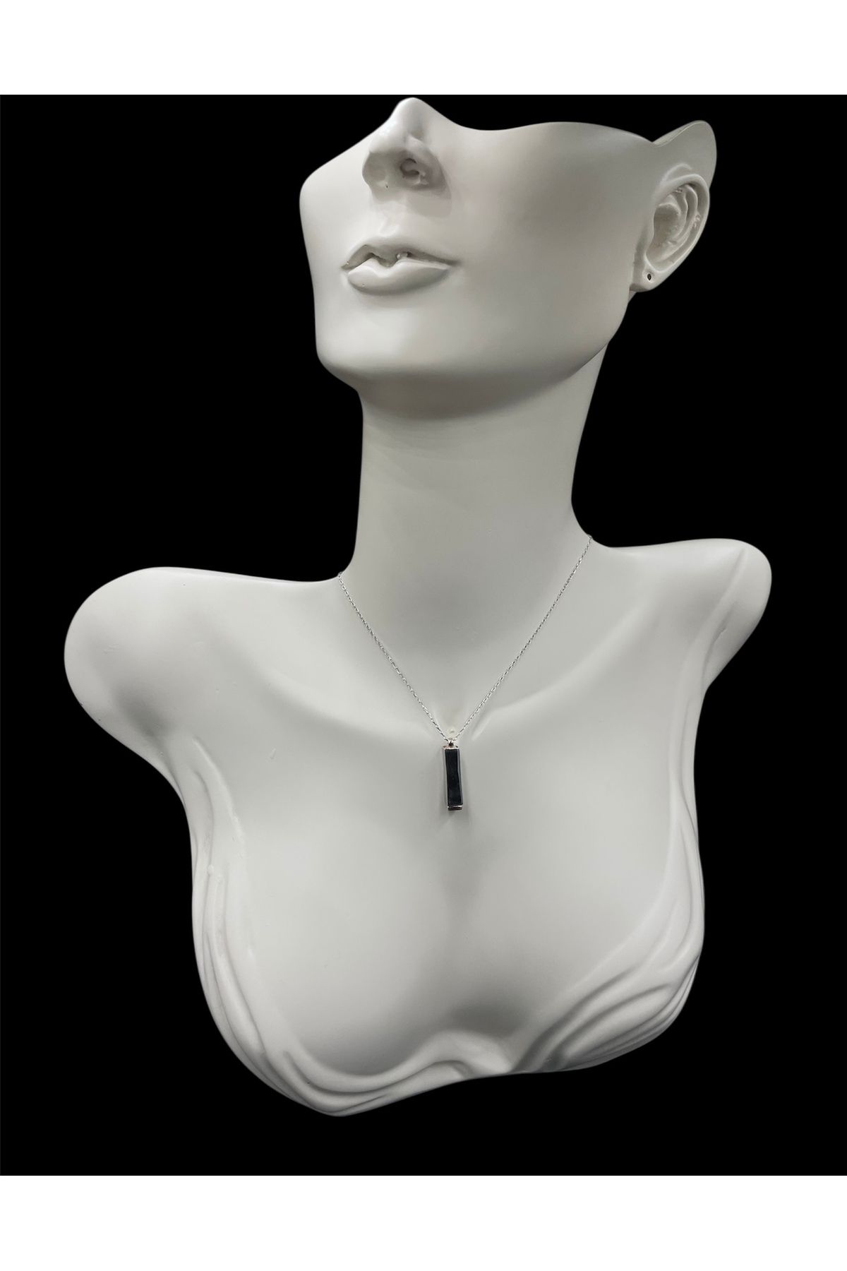nefjewelrydesign 925 Ayar Gümüş 42cm Taşsız Açılır Çubuk Unisex Kolye