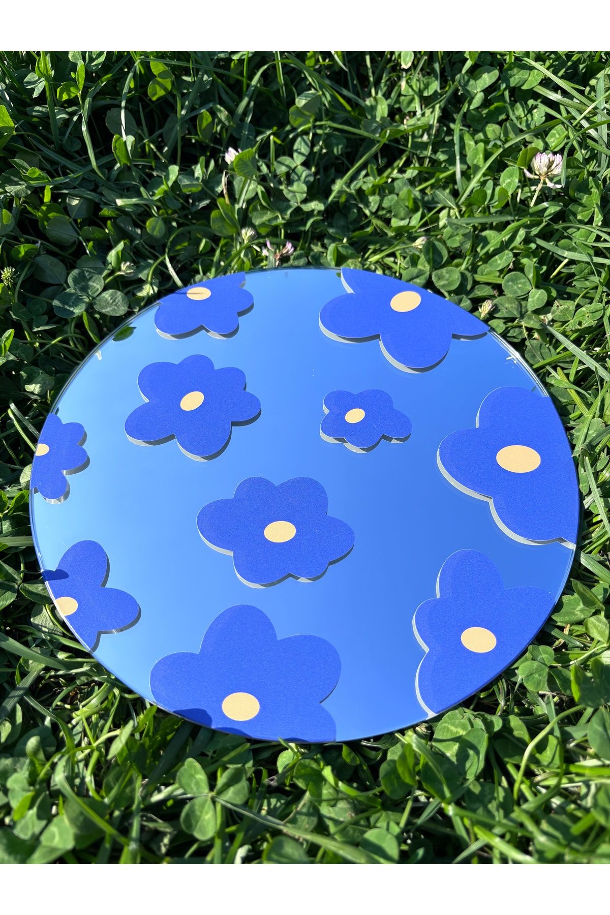 STUDIO GARNI Pinterest Aynası Yuvarlak Ayna Sticker Ayna 25 cm çap BlueJoy Ayna