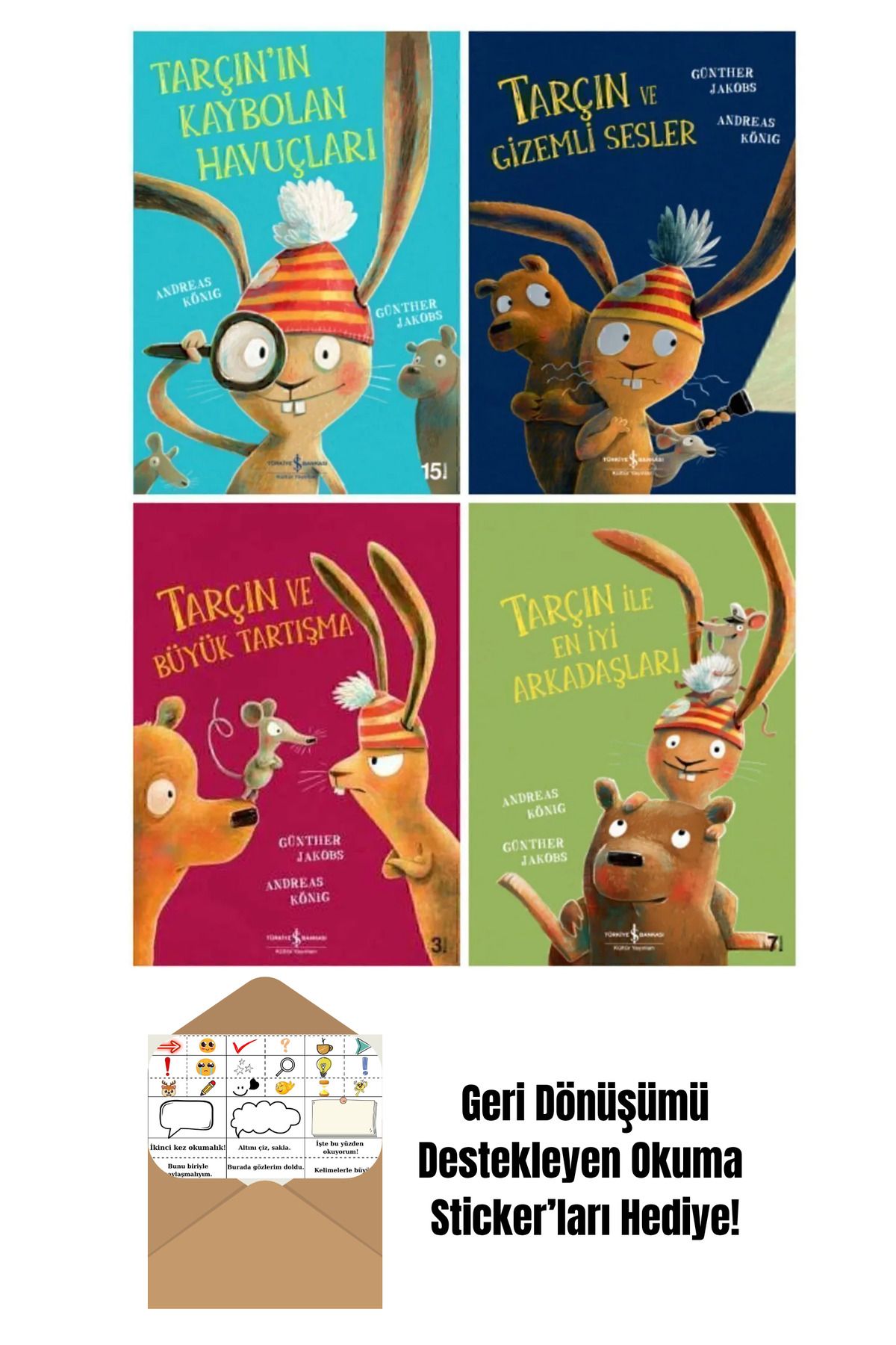 TÜRKİYE İŞ BANKASI KÜLTÜR YAYINLARI Tarçın Serisi 4 Kitap Set + Okuma Sticker'ları