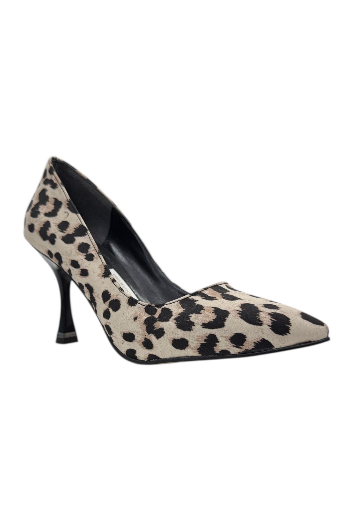 Shoes Leopar Desenli İnce Topuklu Ayakkabı