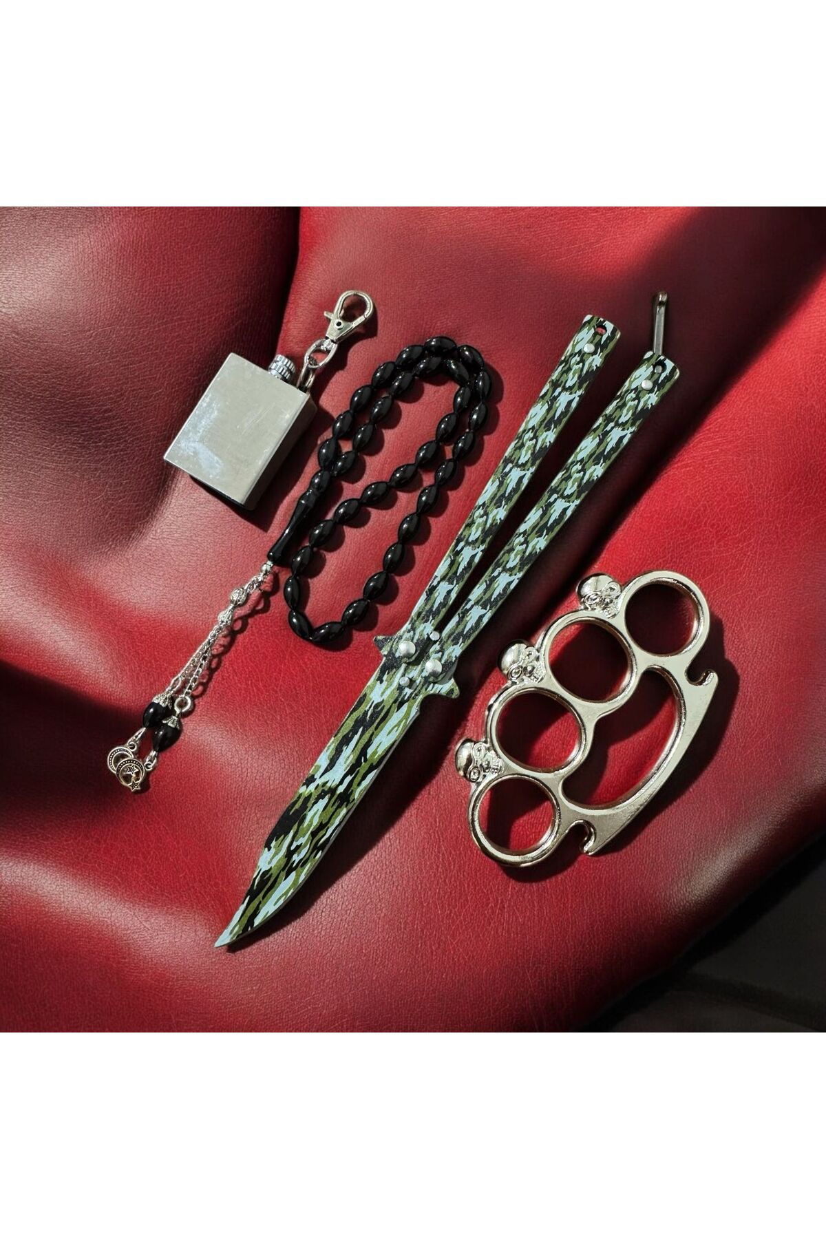 Retro Steampunk KAMUFLAJ DESENLİ K3L3B3K ÇAKI
