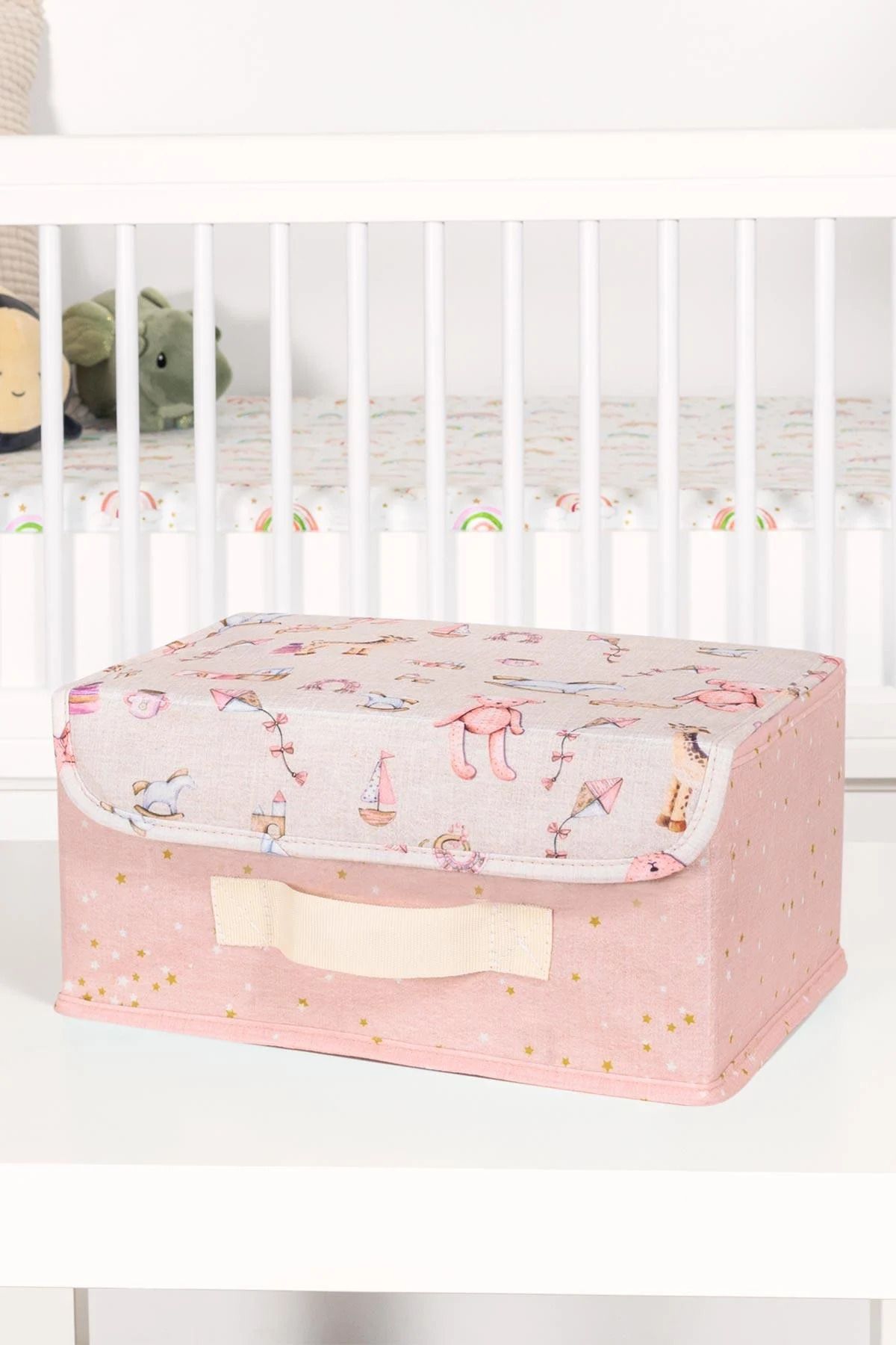 Olomo Mini Kapaklı Bebek Saklama Kutusu – 30×22×15 cm, Toz Koruyucu ,Oyuncak & Aksesuar Düzenleyici