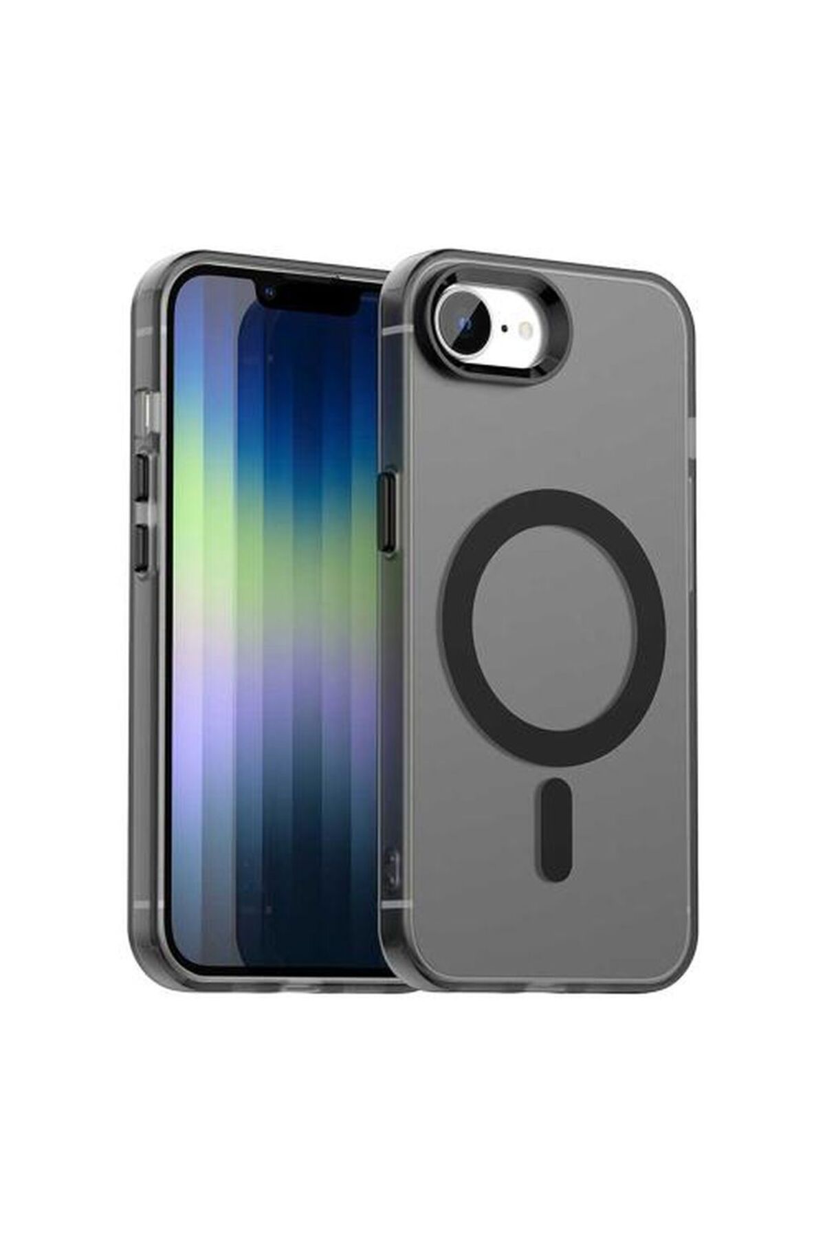 Rivor Apple iPhone 16e Uyumlu Kılıf Kamera Çıkıntılı Magsafe Ve Kenarları Renkli Premium Sert Kapak