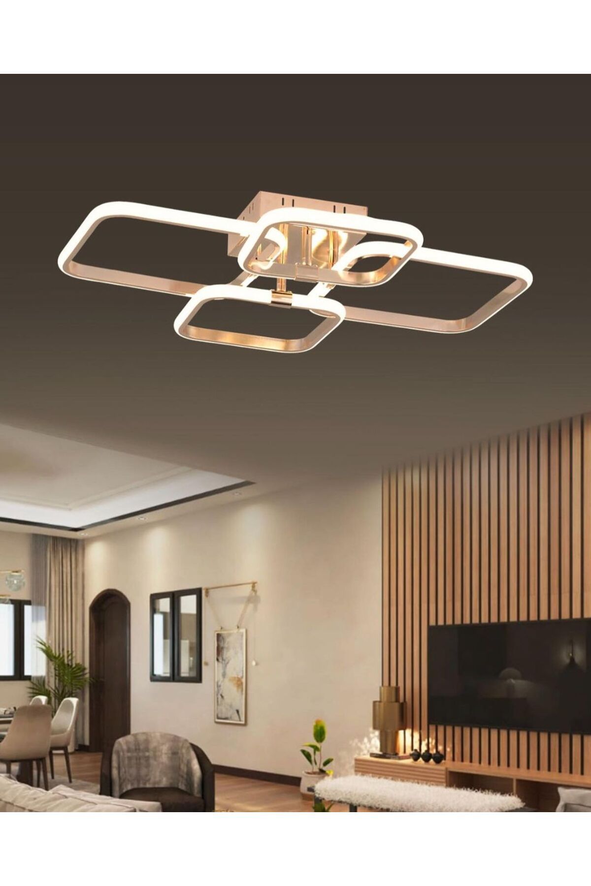 intenseaydınlatma İNTENSE MODERN PLAFONYER GOLD AVİZE 3 RENK