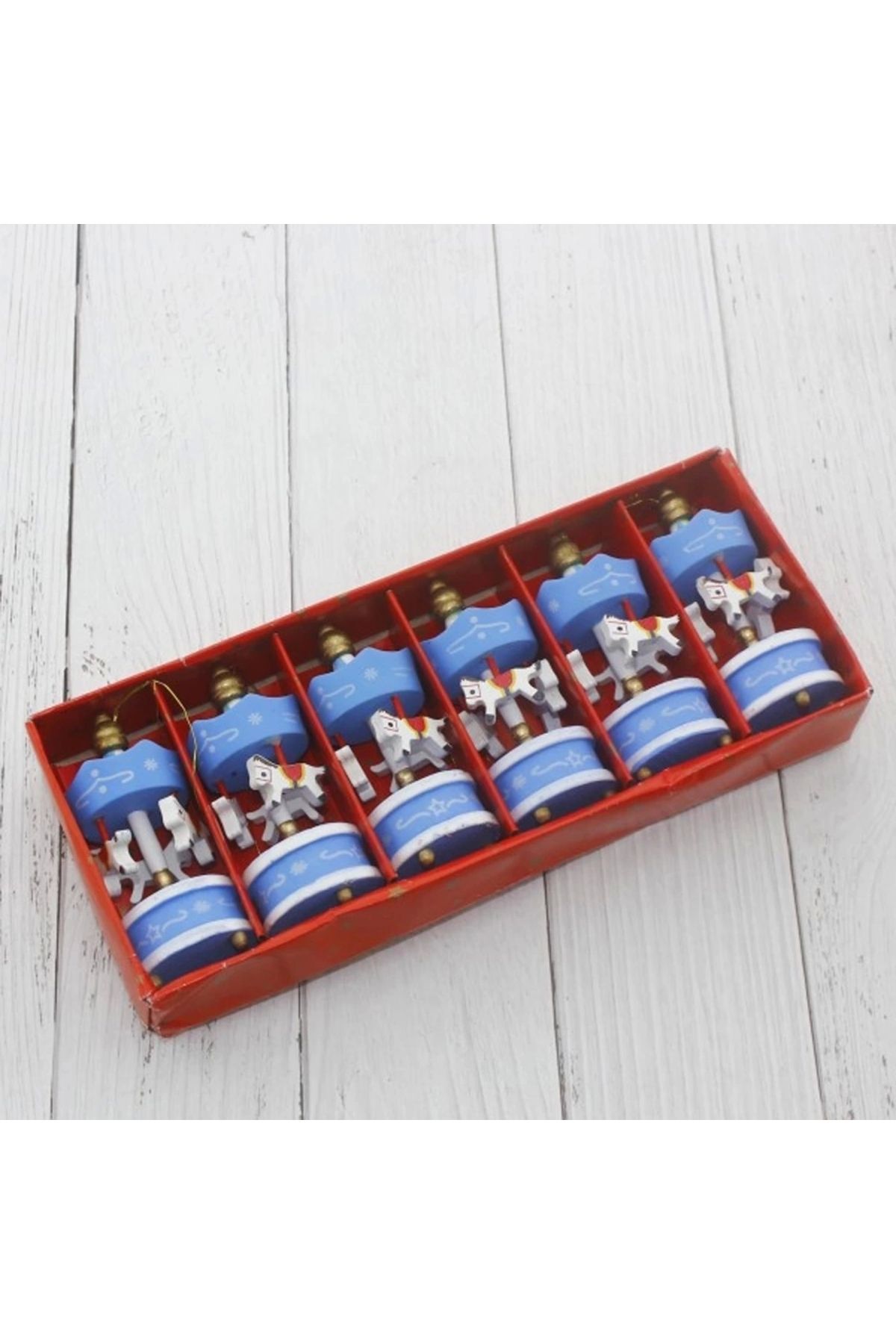 No8 Home 6'lı Mavi Mini Atlı Karınca