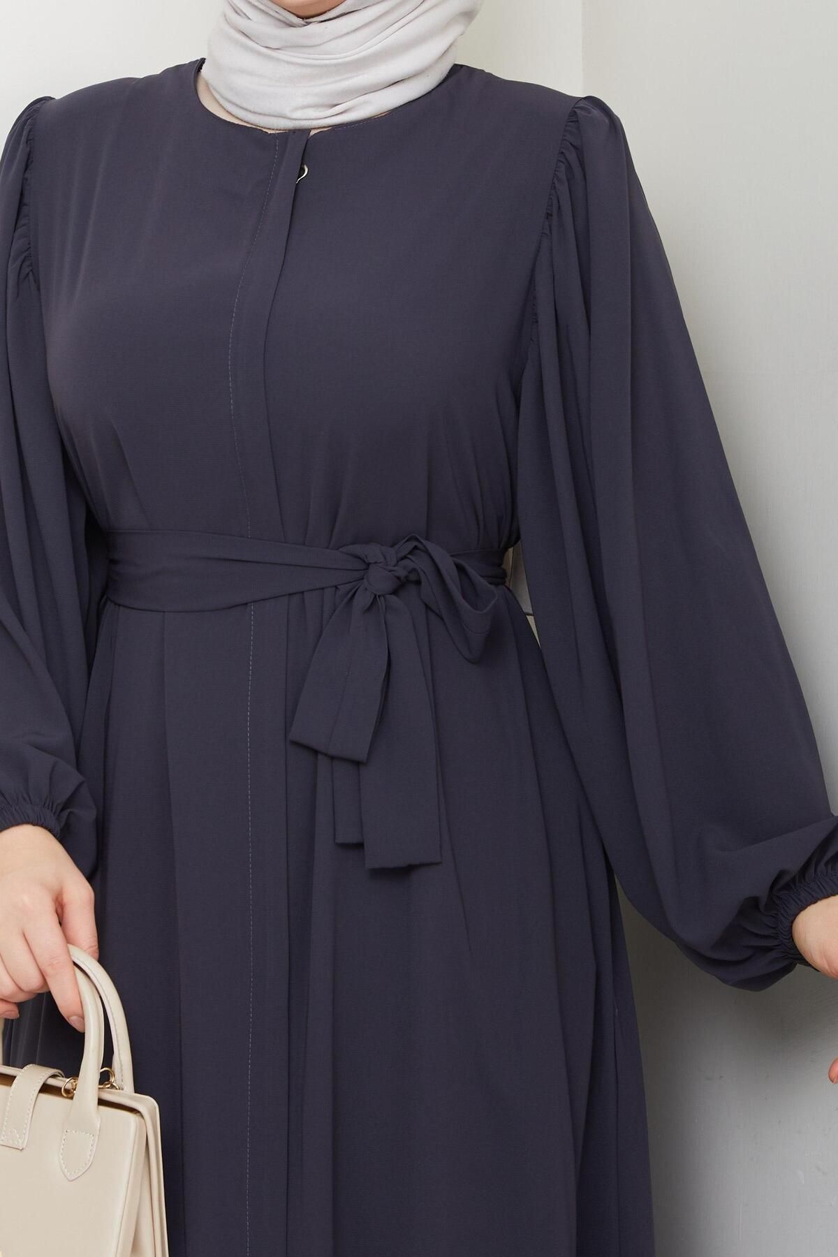 MODA STORE Balon Kol Medine İpeği Ferace