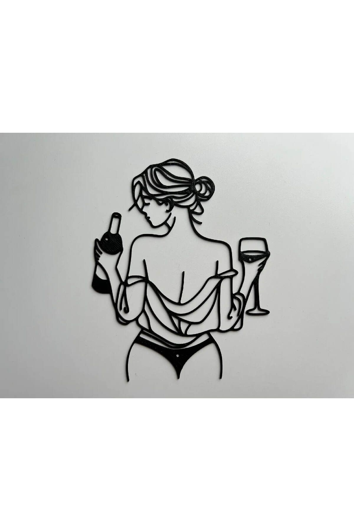 ValoriaConcept 🎨 Şarap ve Kadeh Tutan Kadın Figürü 🍷 Dekoratif Modern Biblo