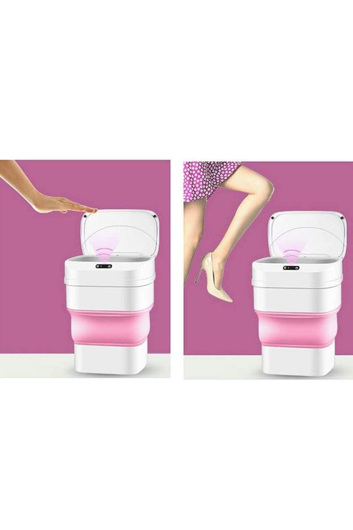 SIKS-Smart Trash Can, With Motion Sensor, Foldable, With Automatic Lid, Capacity 8 - 17 L 3