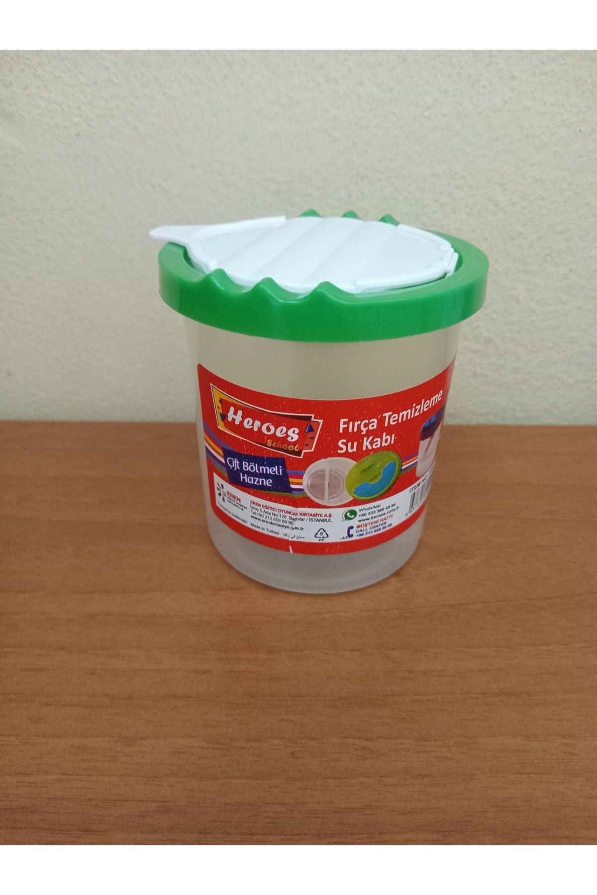 Müjde Tuhafiye Heroes School Sulu Boya Fırça Temizleme Kabı