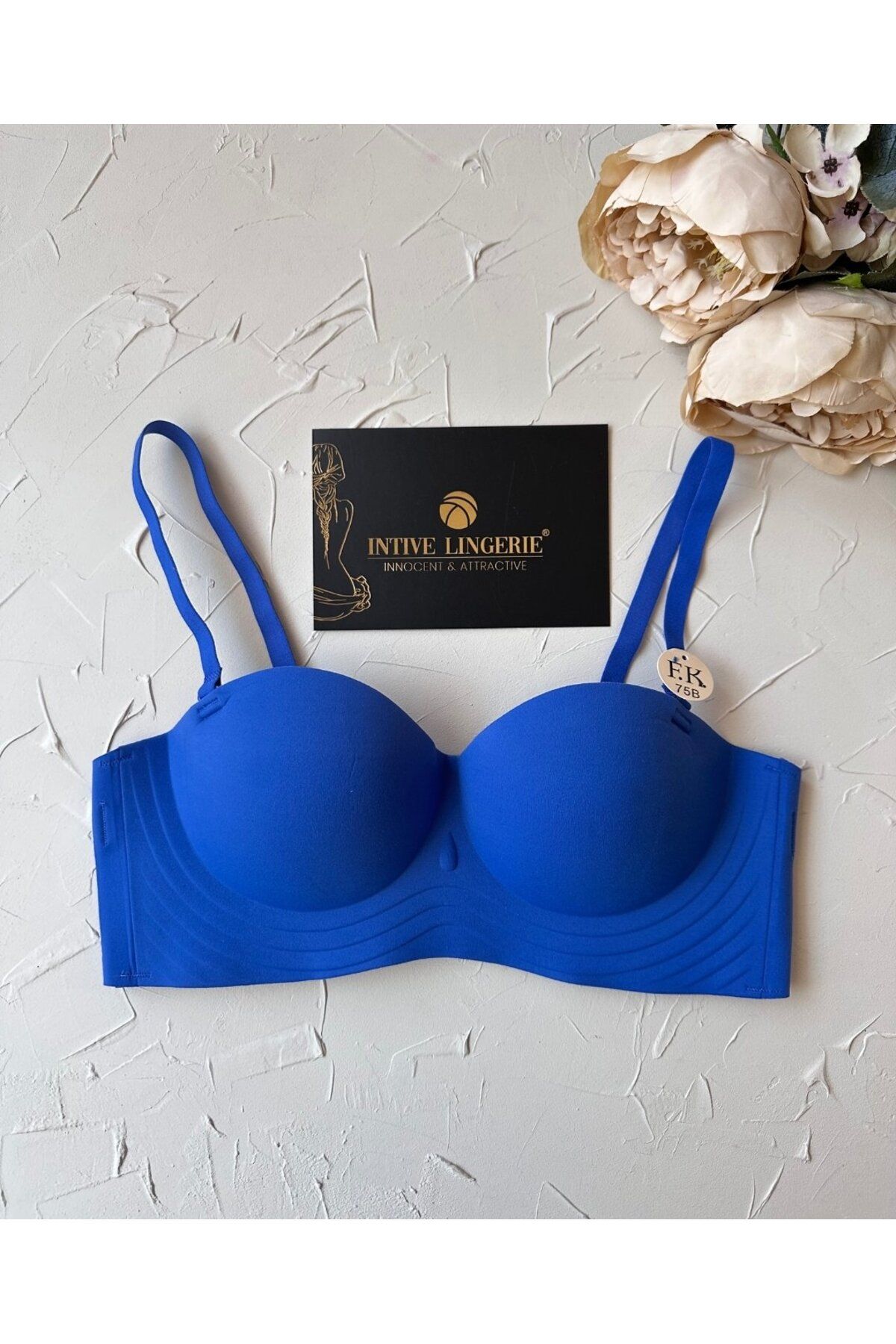İntive Lingerie Lady Baby Straplez Kesim Destekli Dikişsiz Balensiz Toparlayıcılı İthal İz Yapmaz Sütyen