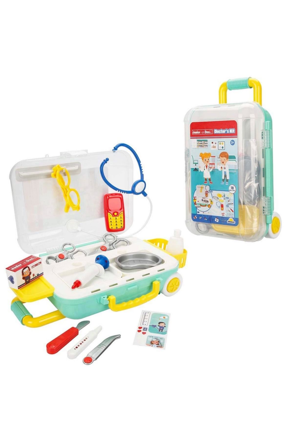 NW NessiWorld Nessiworld Junior Doc. Çekçekli Bavul Doktor Seti 18 Parça