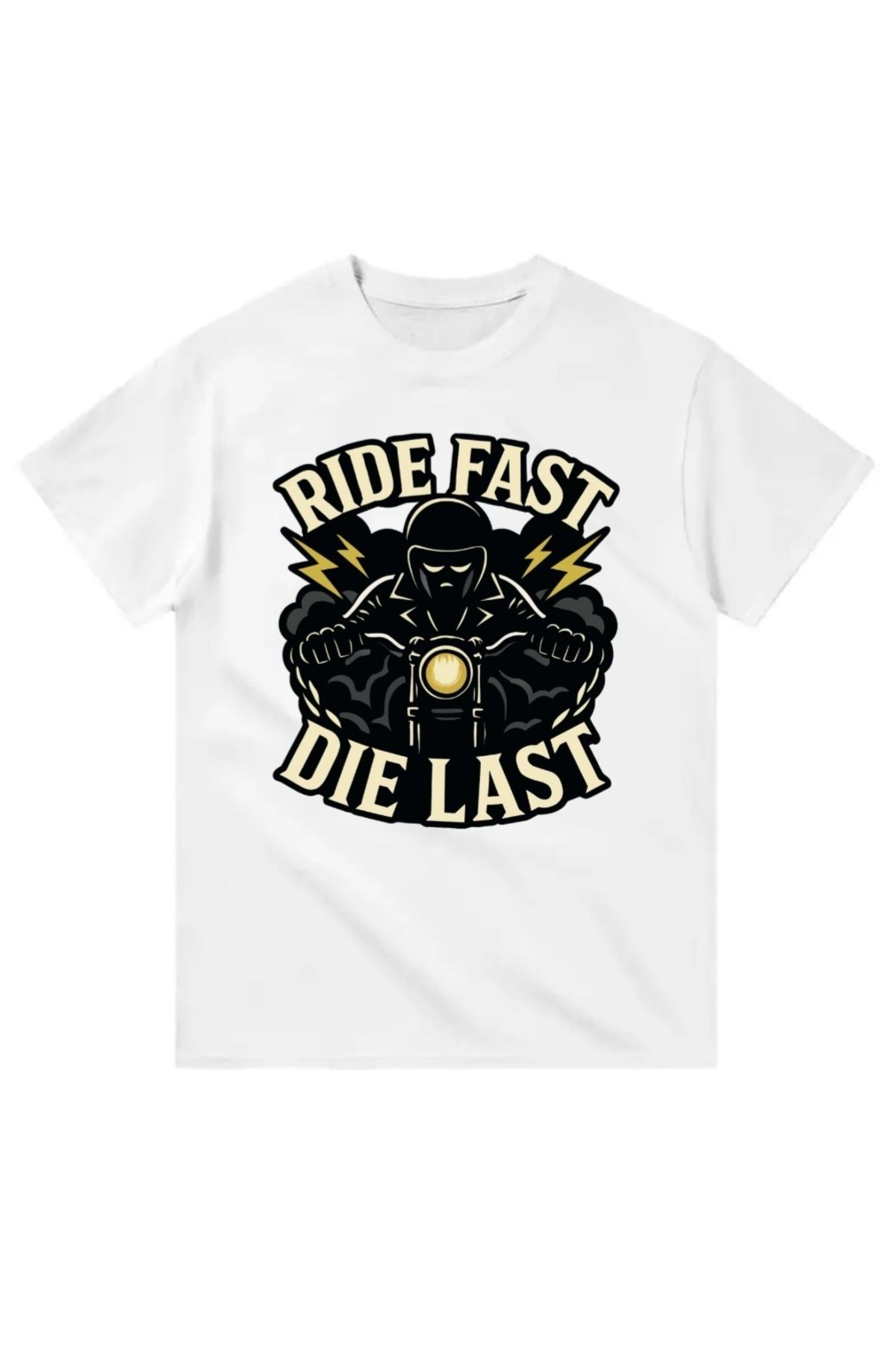 Yeta Ride Fast Die Last Motorcu Tişört