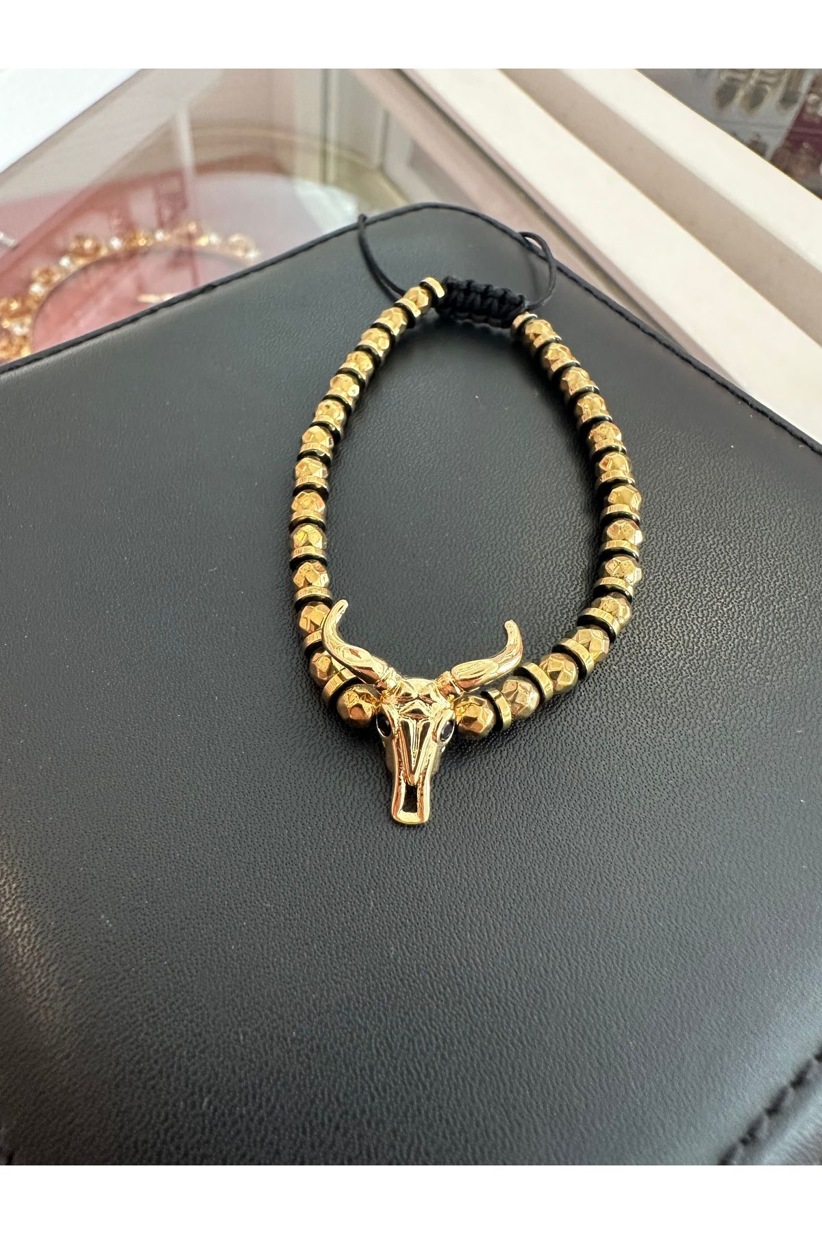 Milena Designer Store Milena Men Hayvan Figürlü Gold Erkek Bilekliği