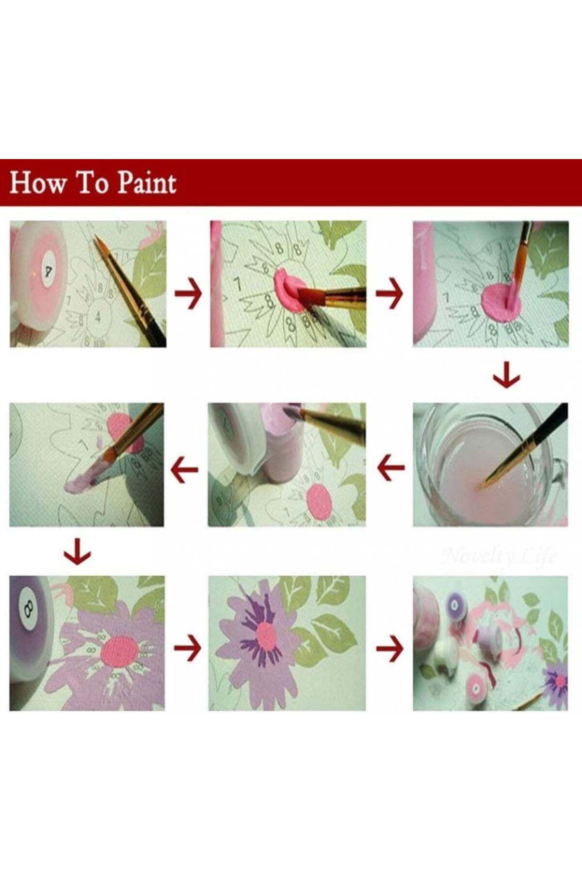 CaptainCrafts-paint by numbers set, frog pattern, acrylic paint, multicolor, 40 x 50 cm 4
