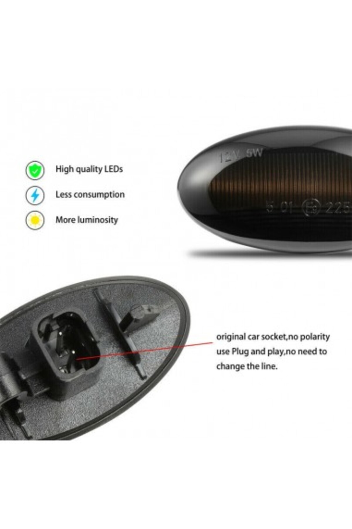 Citroen-Set of 2 LED Wing Signals Citroen C1, C2, C3, C5, C6, Berlingo - BTLL-311-1 3