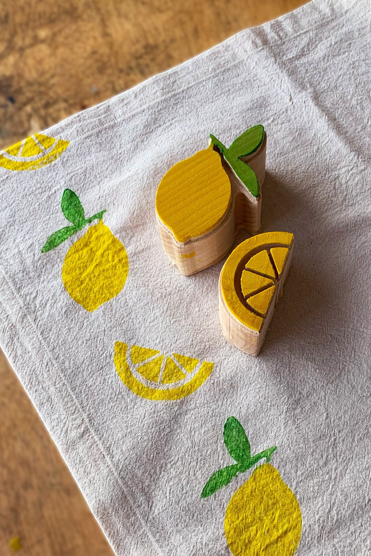 Arkaik Craft Limon Tahta Baskı Kalıbı 2'li Set
