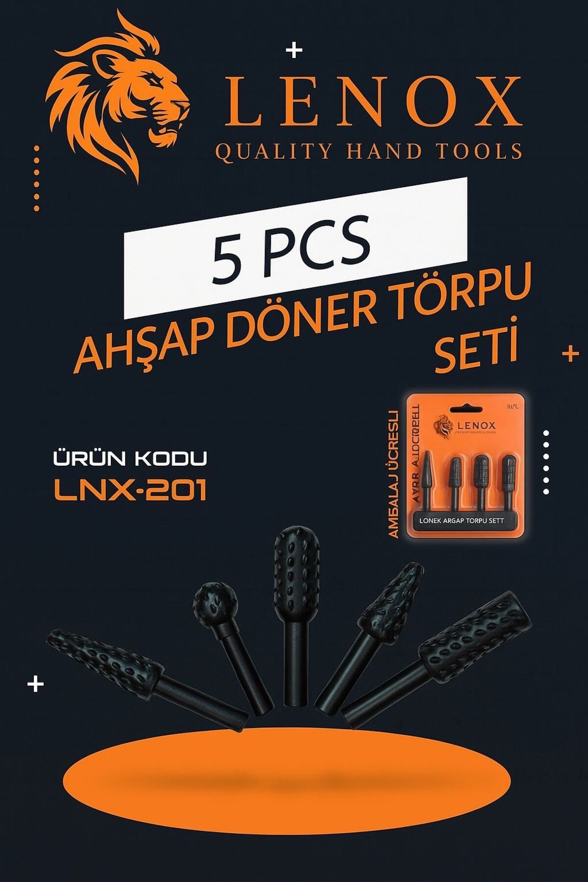 Lenox Tools 5 Parça Ahşap Törpü Seti