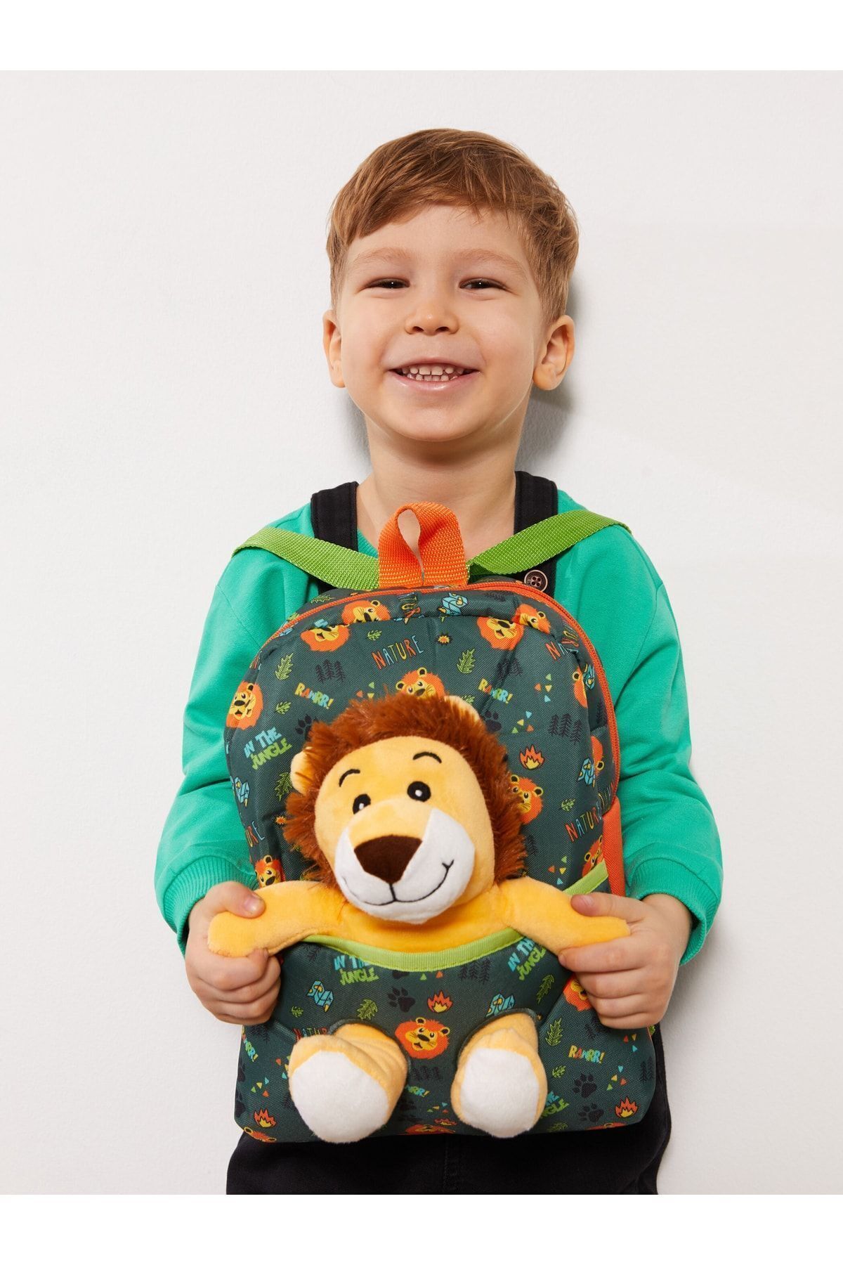 MERTCHİ STORE Lcw Accessorıes Aslan Figürlü Erkek Çocuk Sırt Çantası